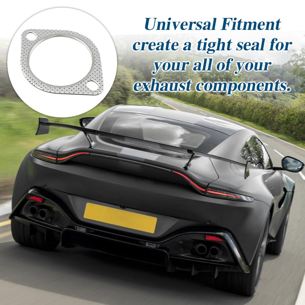 2PCS 3-Inch Exhaust Gasket for Car Truck SUV - High Temp Seal
