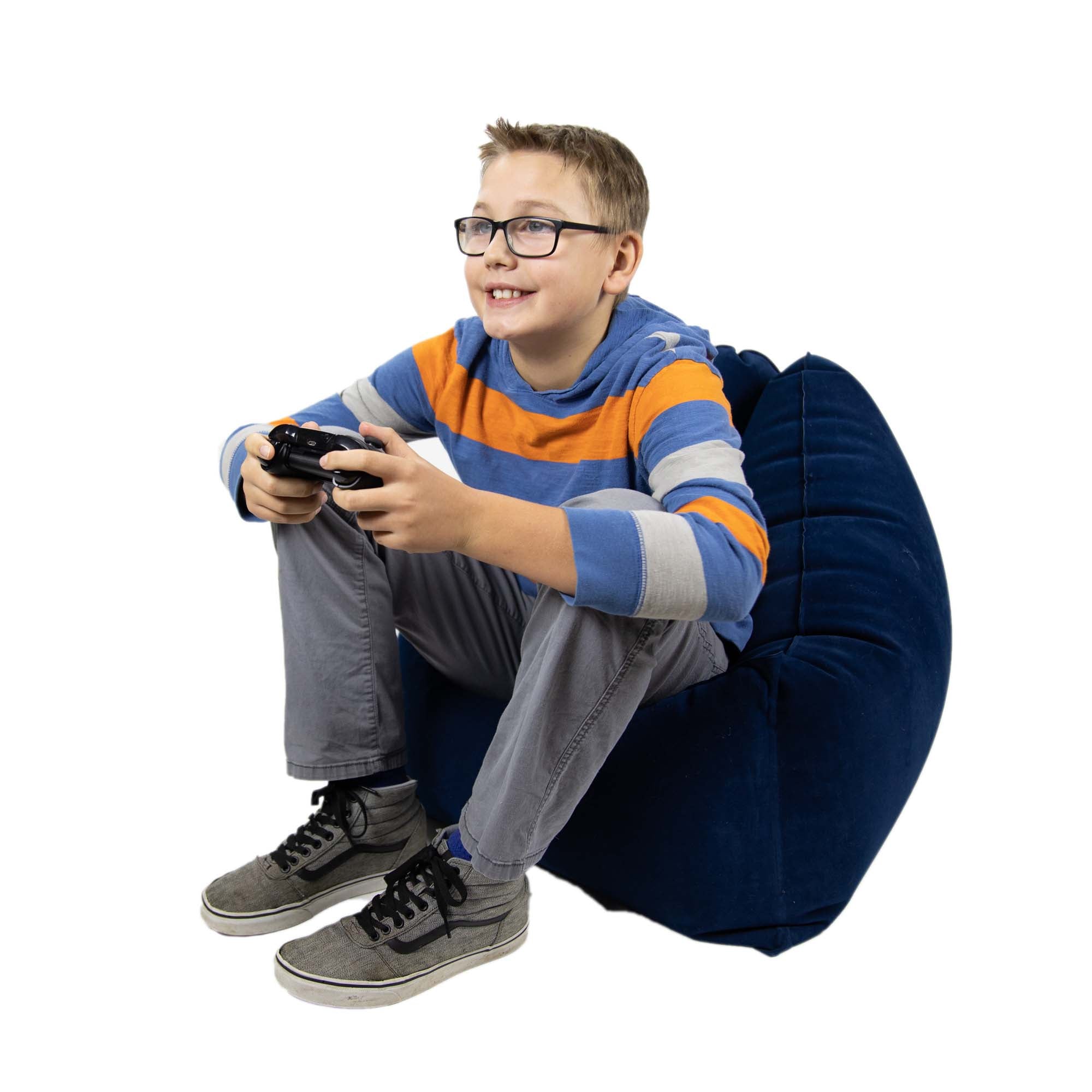 Bouncyband Comfy Cozy Peapod Inflatable Chair for Kids - Fun & Supportive Sensory Seating for Reading, Relaxing & Playtime