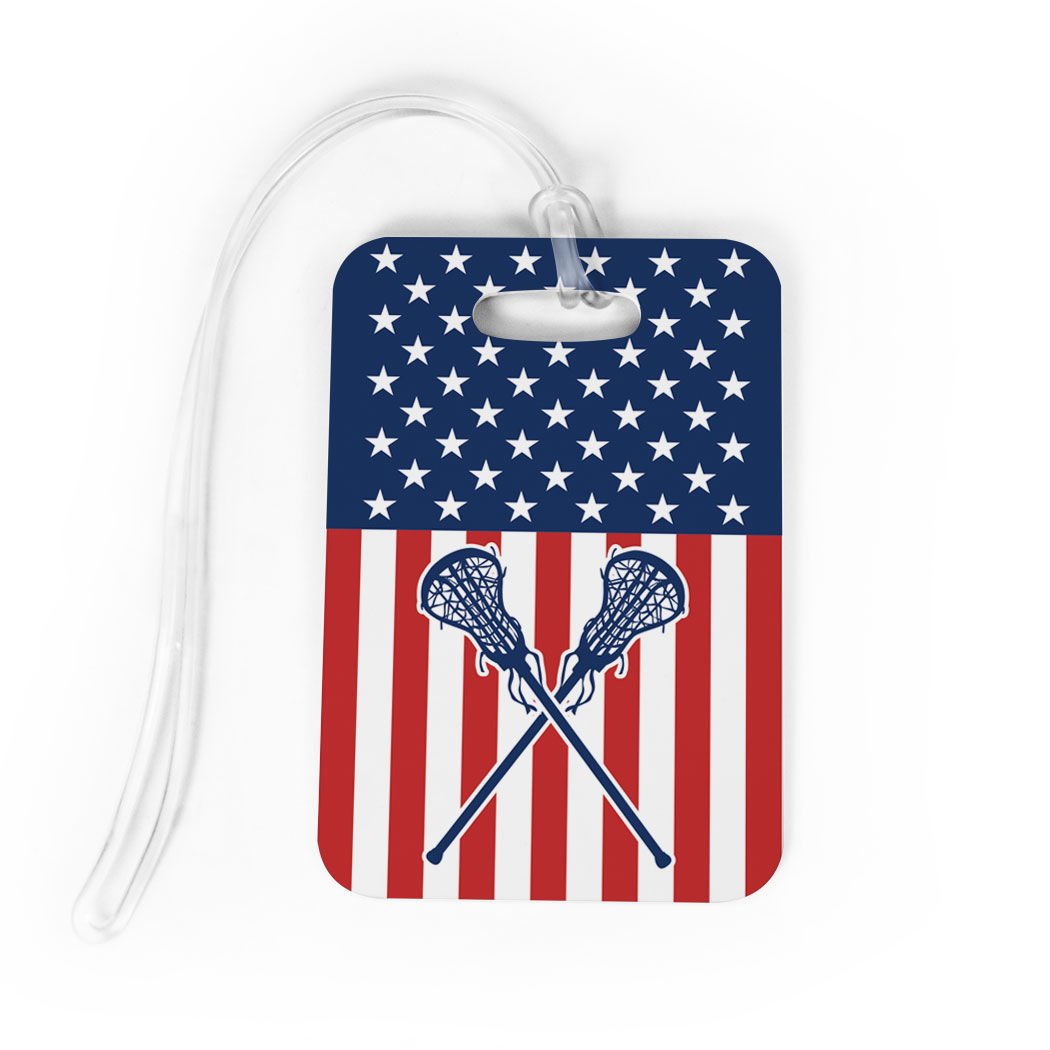 Custom Girls Lacrosse Luggage Tag & Bag Tag - Personalized ID for USA Lax Players - Medium Size for Sports Gear & Travel Accessories - Perfect for Team Travel, Tournaments & School Sports Equipment