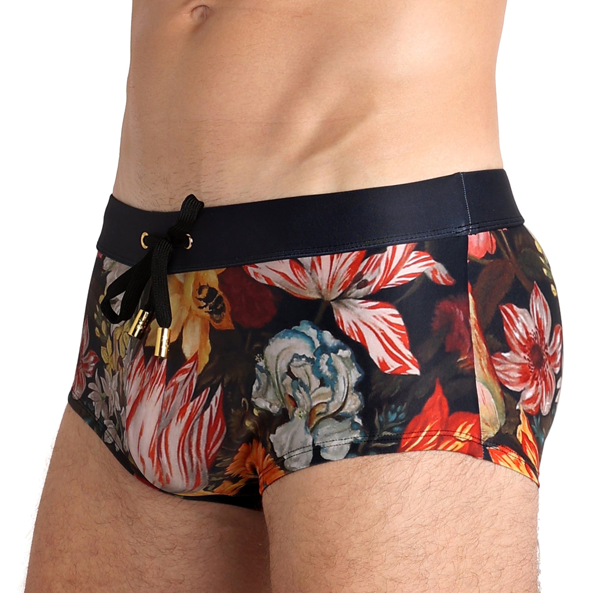 Floral Print Swim Trunks for Men - Quick Dry Beach Shorts with Pockets - Perfect for Swimming, Surfing, and Summer Vacations