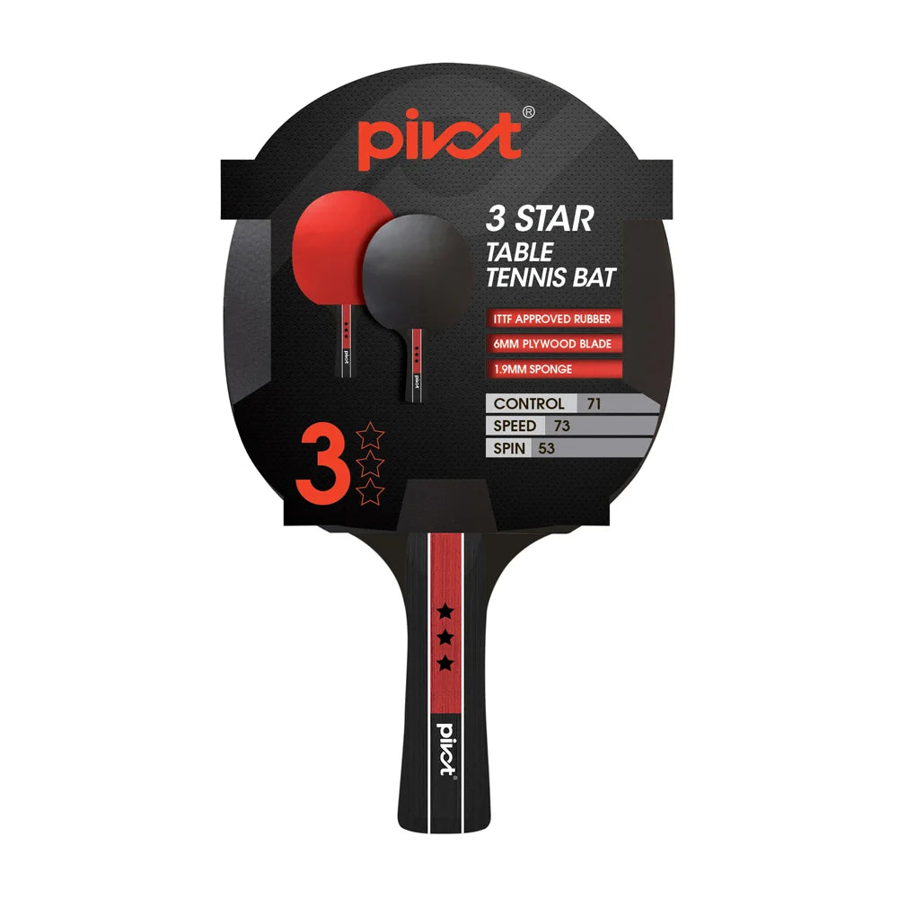 PIVOT FGD3STAR 3-Star Table Tennis Racket - Professional Ping Pong Paddle for Competitive Play & Training | Perfect for Tournaments, Clubs & Home Practice
