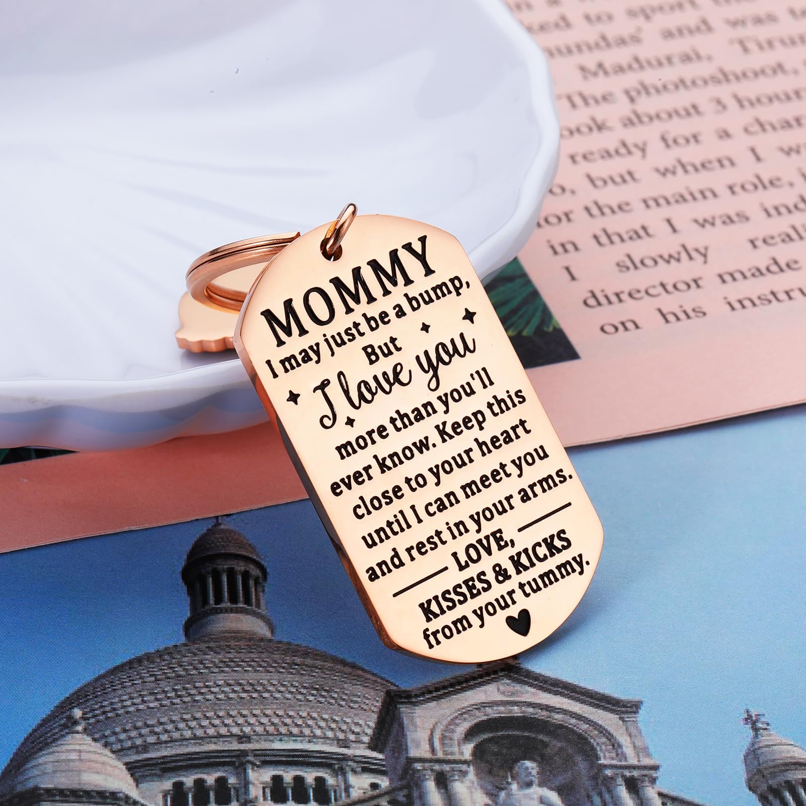 Personalized Pregnancy Keychain for Expecting Moms - Thoughtful Gift for Baby Shower, First-Time Mothers & New Moms (Mommy/Mama to Be) - Perfect for Christmas, Birthday & Special Occasions - Ideal for Nursery Decor, Baby Announcements & Pregnancy Milestones