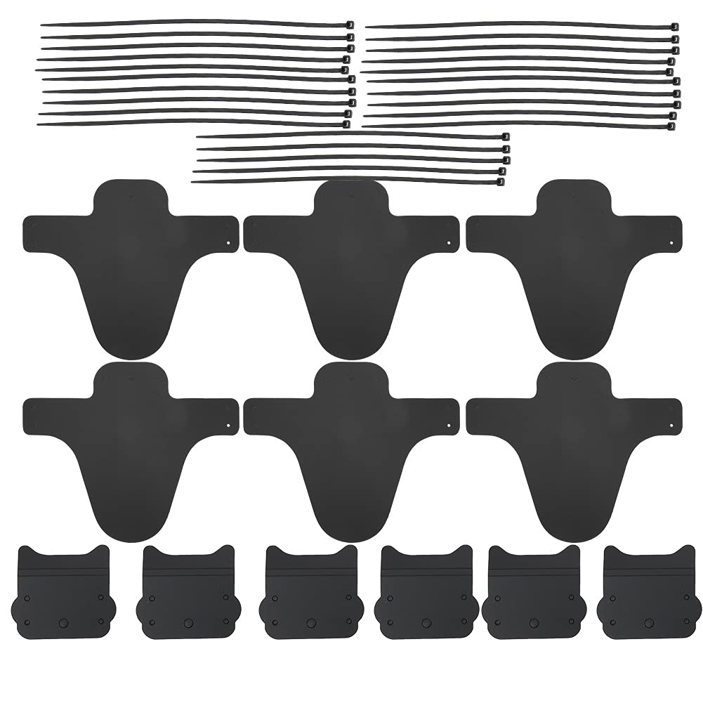 Keenso 6pcs Plastic Mountain Bike Mud Guards - Short Fork Fenders for MTB Cycling Accessories | Perfect for Trail Riding & Wet Weather Protection