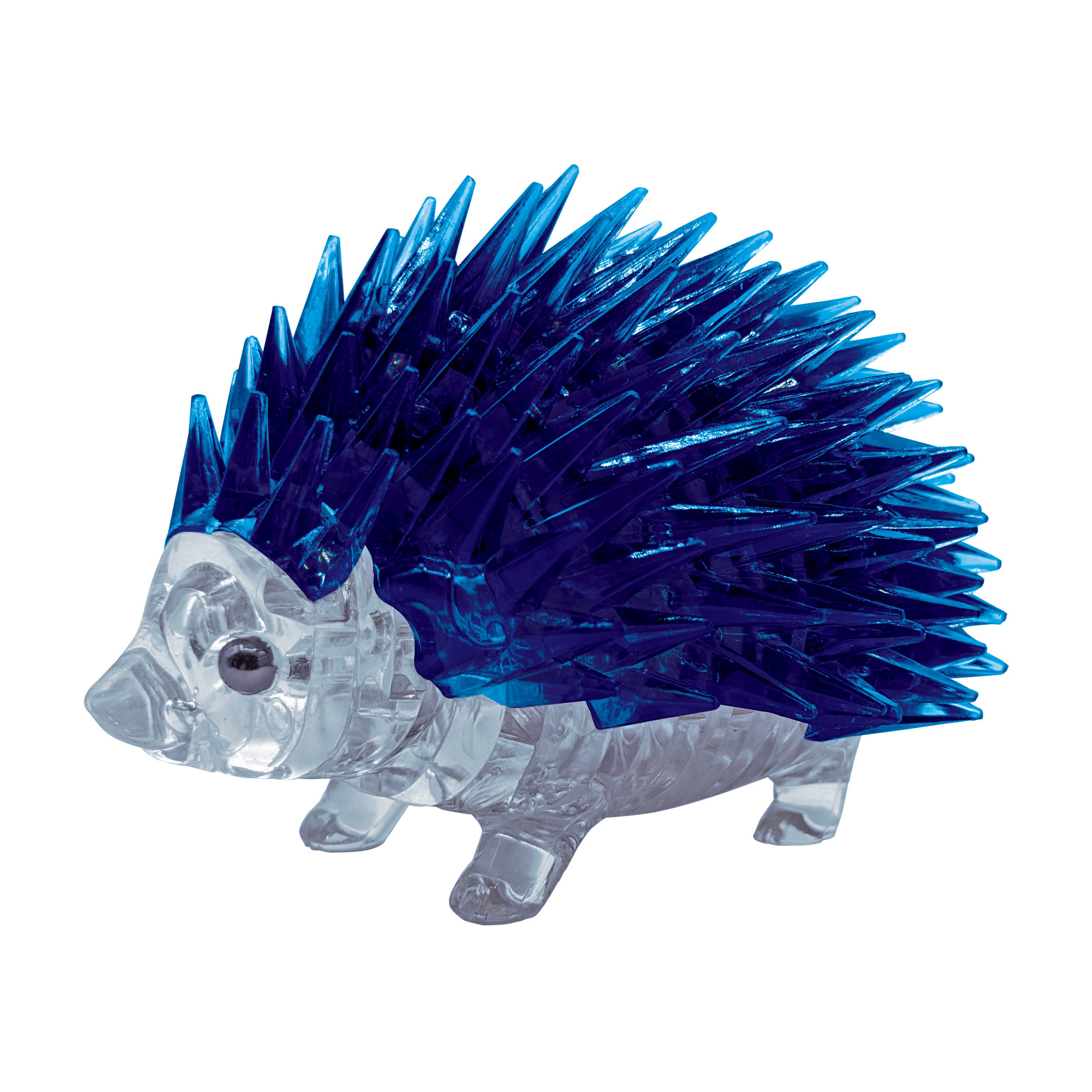 Blue Hedgehog 3D Crystal Puzzle - 55 Interlocking Pieces Brain Teaser for Adults & Teens - Fun DIY Home Decor & Gift Idea for Animal Lovers