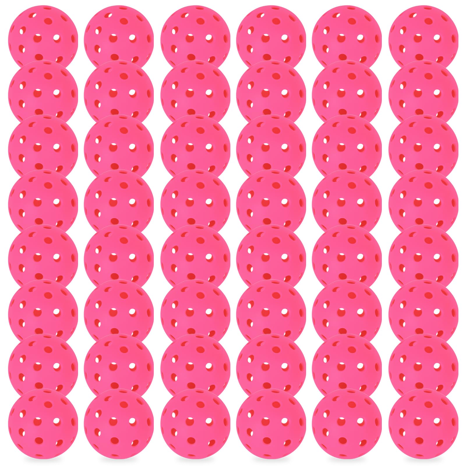 RayChee Outdoor Pickleball Balls - 40 Hole Professional Pickleballs (3/12/48 Pack) | High Bounce & Durable for All Paddle Styles | Perfect for Outdoor Courts, Tournaments & Backyard Play | Includes Convenient Mesh Storage Bag