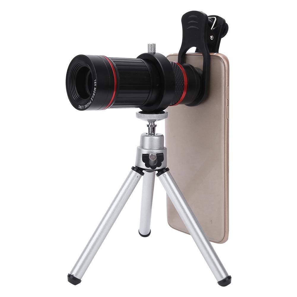 18X HD Metal Telephoto Lens for Smartphones - Universal Phone Clip Monocular Telescope for Long-Distance Shooting, Bird Watching & Outdoor Adventures