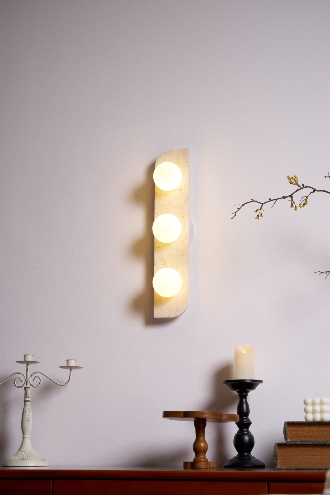 Elysian Travertine Wall Light - Modern Outdoor Sconce for Patio, Garden, and Porch Lighting | Waterproof & Durable Design