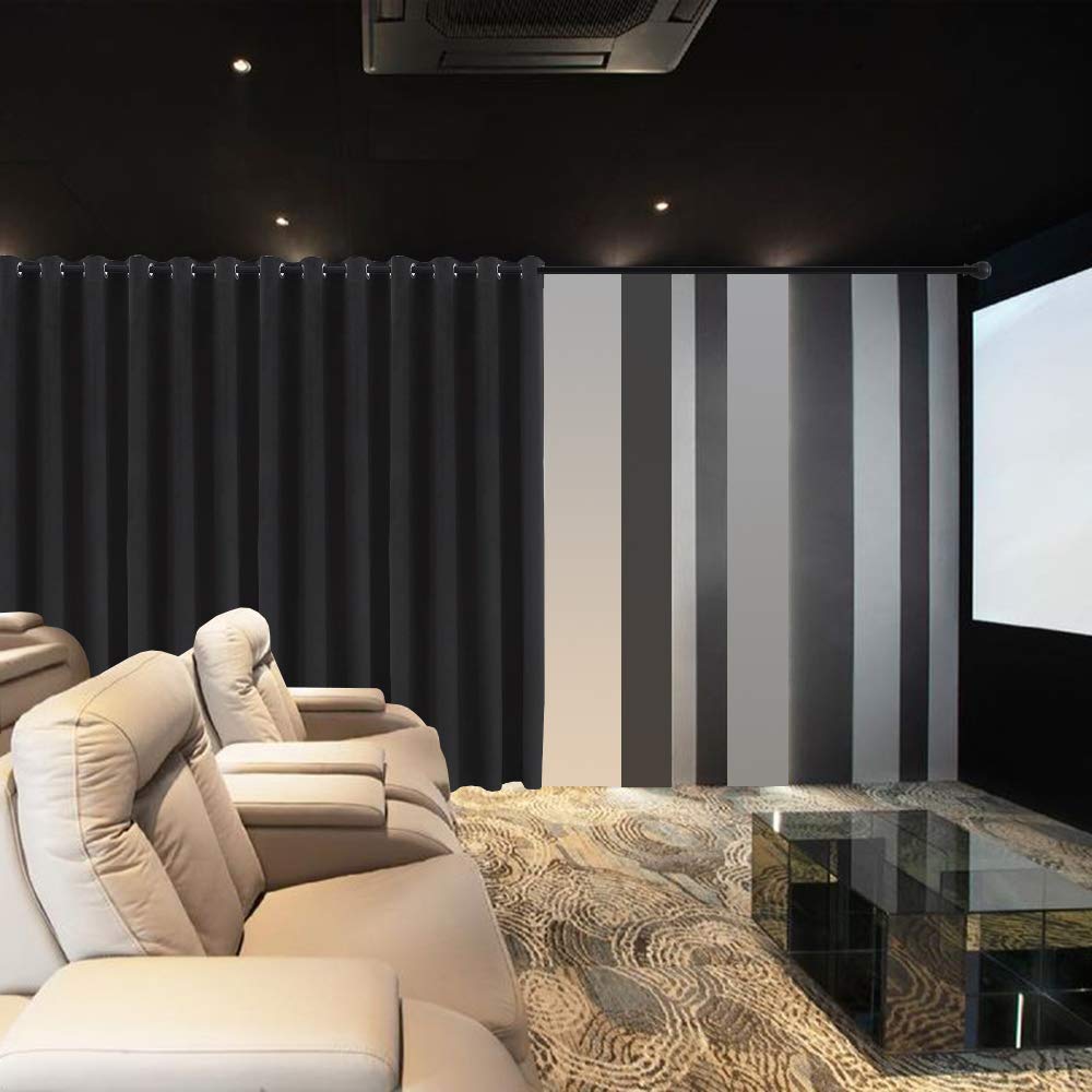 Extra Wide Velvet Room Divider Curtains with Grommet Top - Custom Size, Header & Color Options | Perfect for Home Offices, Studios & Privacy Spaces