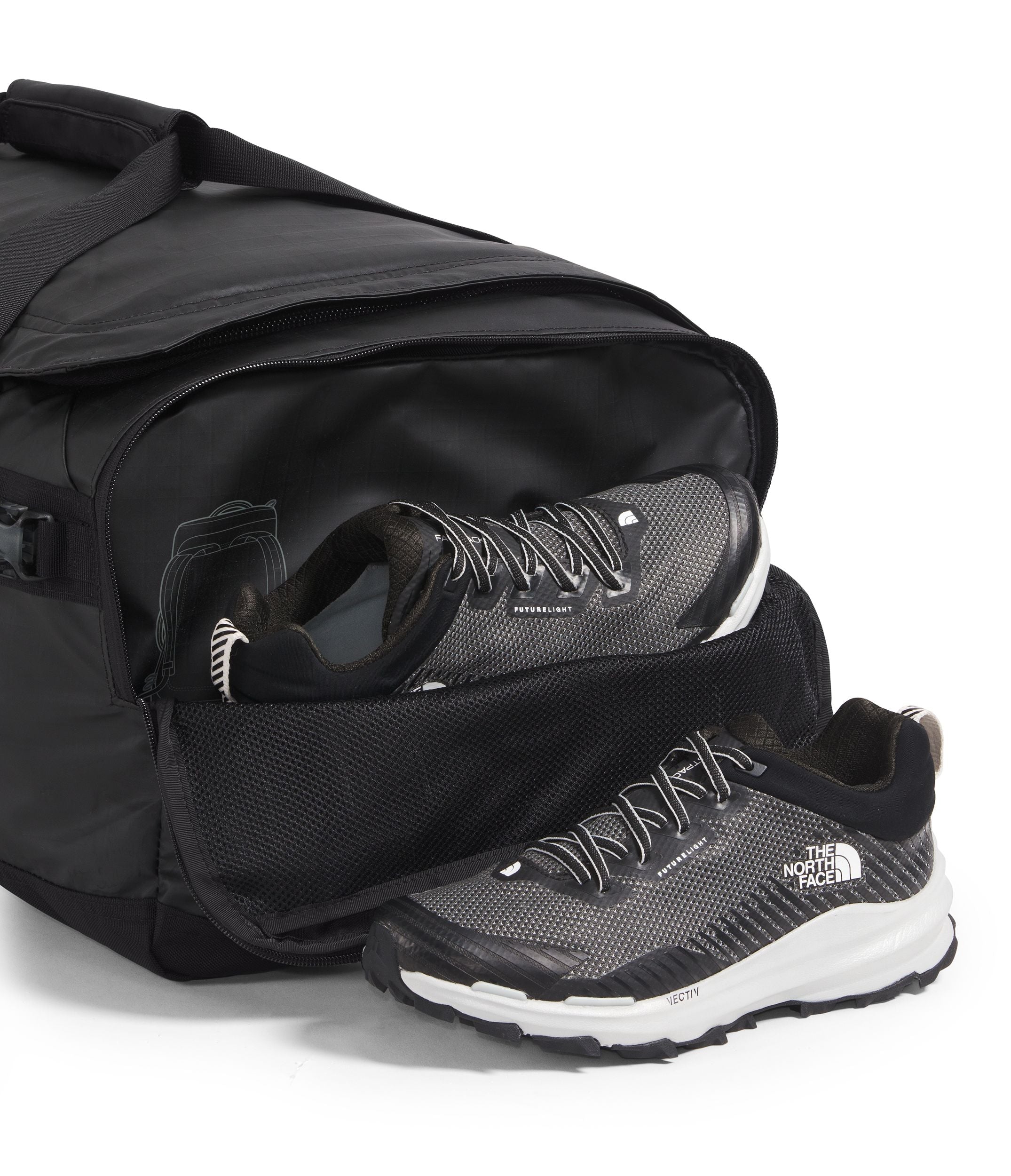The North Face Base Camp Voyager Duffel 62L - Waterproof Travel Duffel Bag for Camping, Hiking & Outdoor Adventures - Durable Gear for Men & Women
