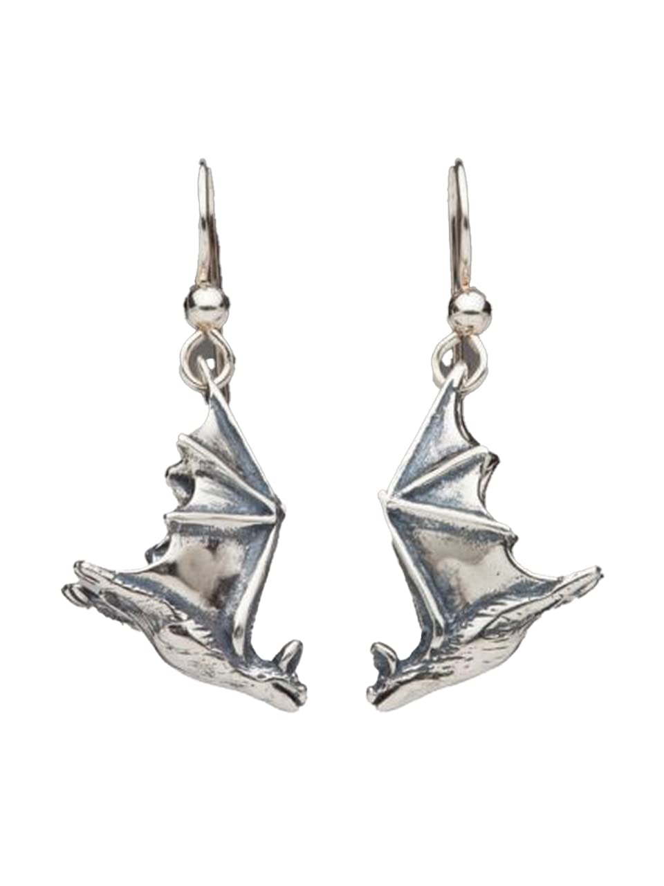 Stylish Silver Bat Earrings - Gothic Bat Wing Jewelry for Women - Perfect for Halloween, Cosplay & Gothic Fashion