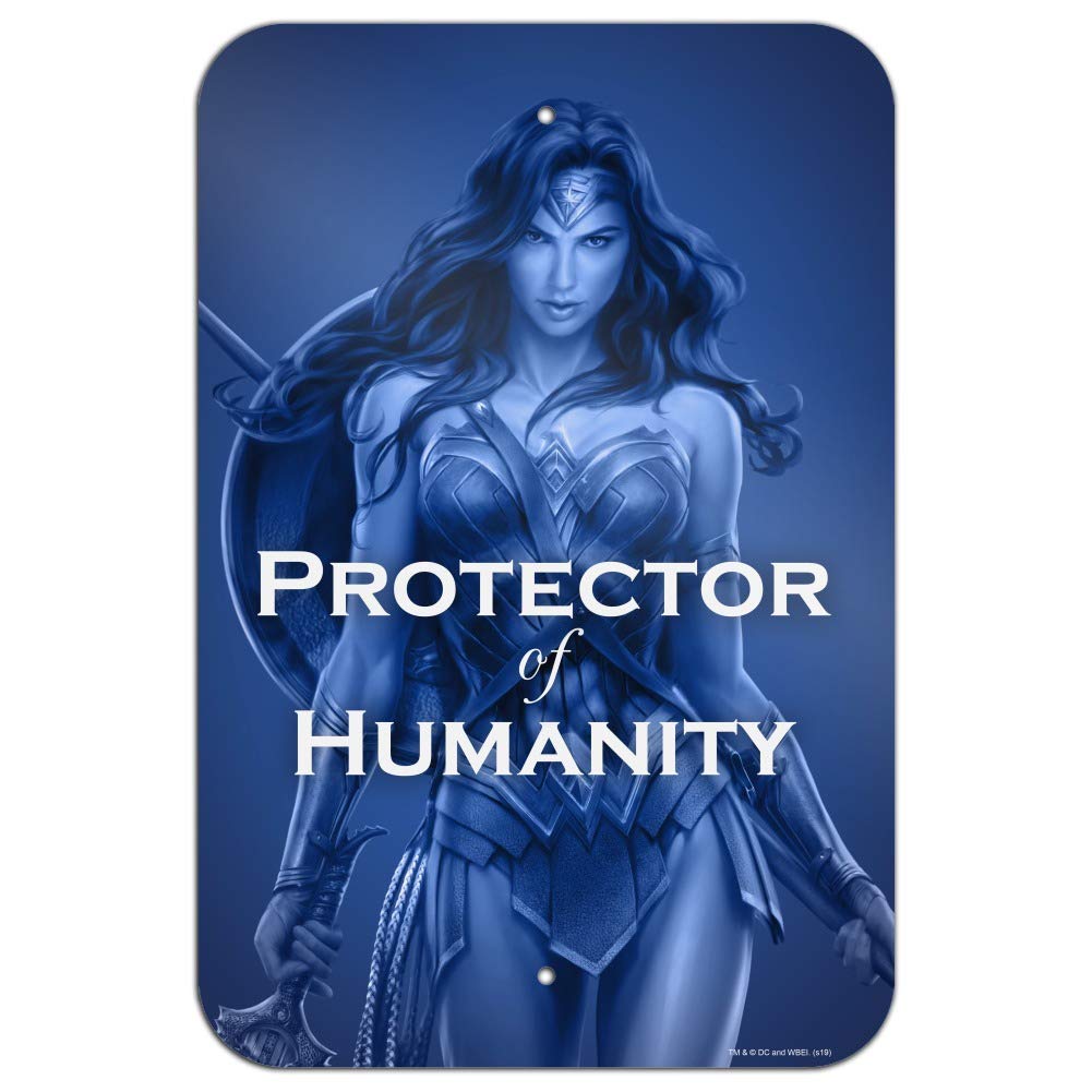 Wonder Woman Movie Protector of Humanity Sign - Superhero Wall Decor for Home, Office & Business - Perfect for Superhero Fans & DC Comics Collectors