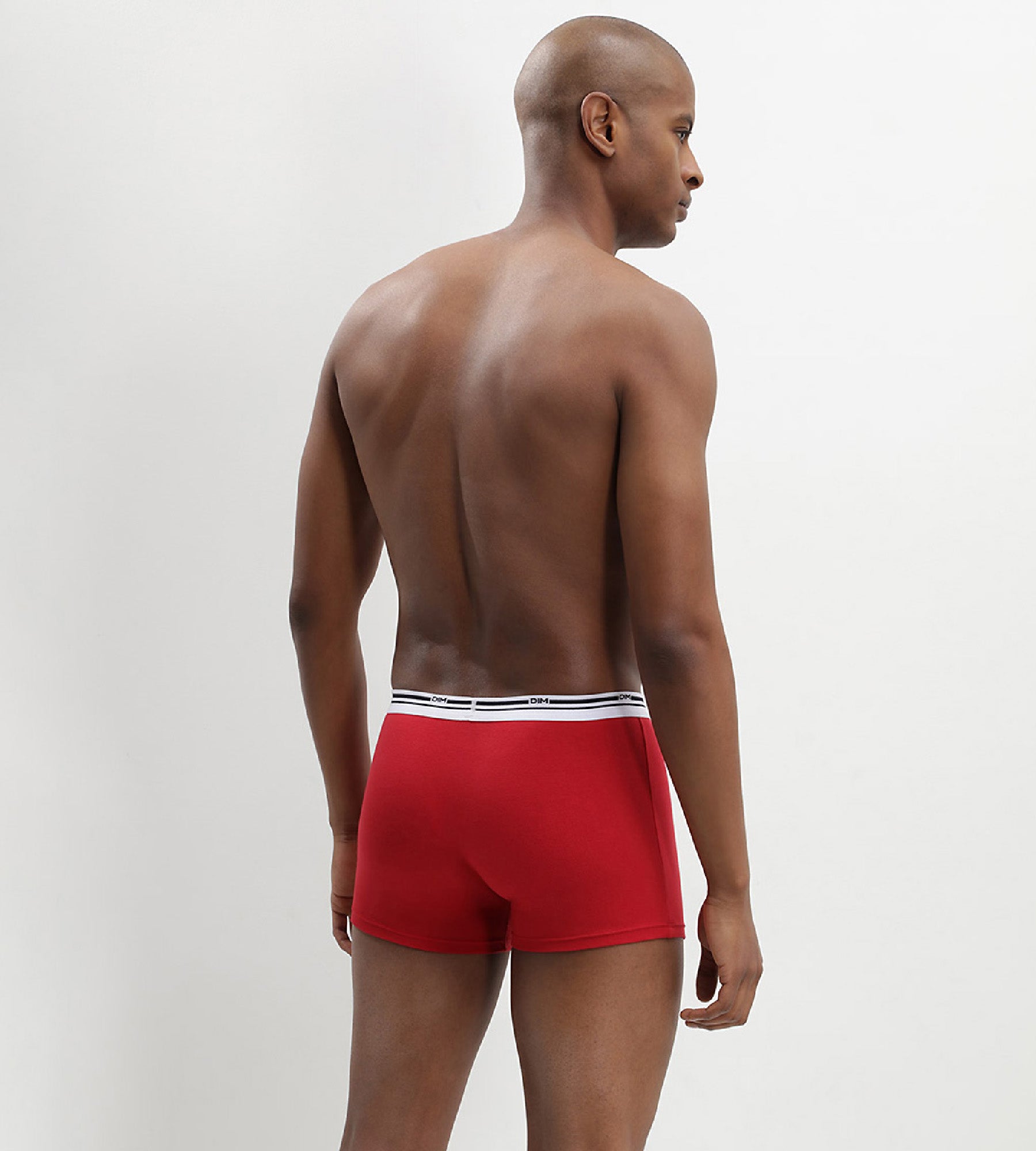 2 Pack Stretch Cotton Boxer Briefs - Red Wash & Denim Blue - Men's Comfort Underwear for Daily Wear, Workout, and Lounge
