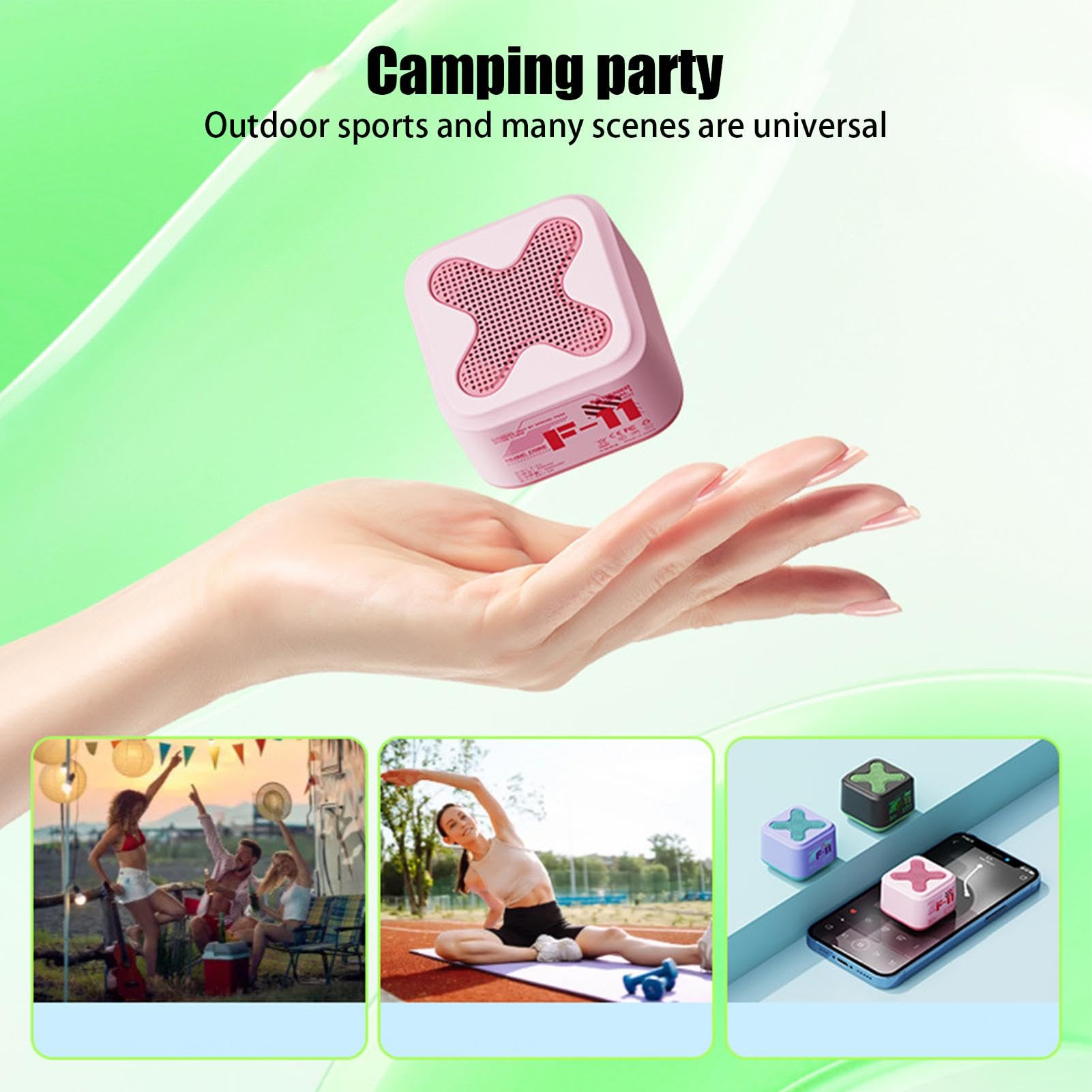 Smart Wireless Speaker - Portable Bluetooth Speaker with FM Radio | Waterproof Mini Speaker for Camping, Beach, Travel, Shower & Car Use | Perfect for Outdoor Adventures, Home & Office