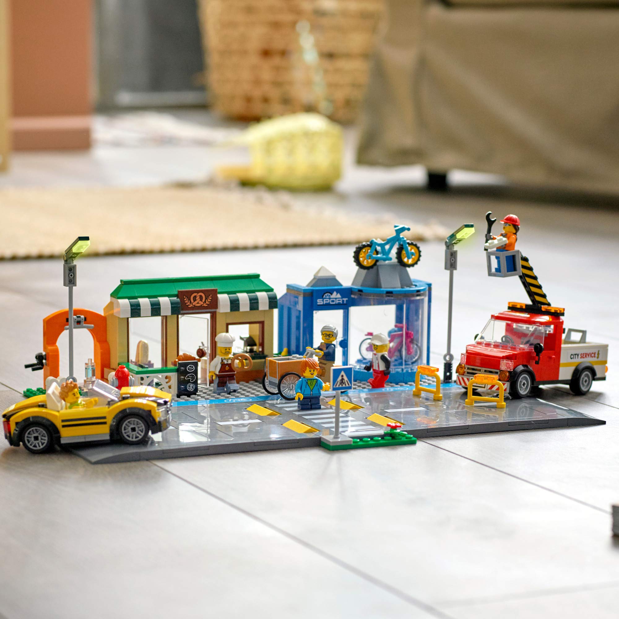 LEGO City Shopping Street 60306 Building Kit - 533 Piece Creative Construction Toy for Kids Ages 6+ | New 2021 Model | STEM Learning & Imaginative Play | Perfect for Birthday Gifts & Family Bonding Activities