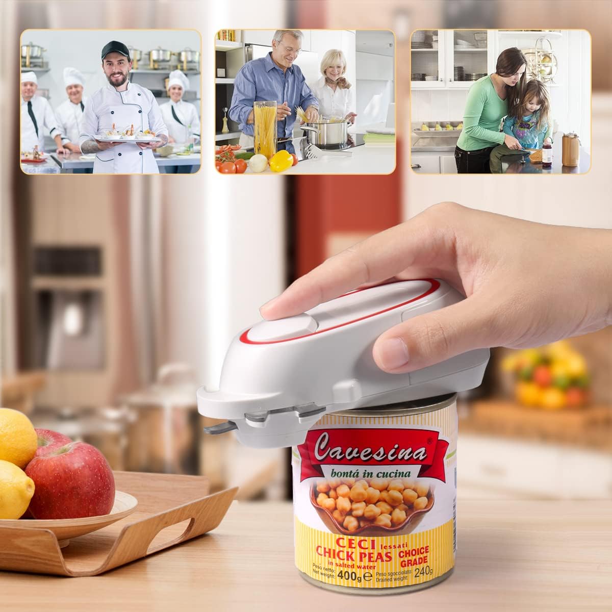 Electric Can Opener - Easy Open Kitchen Tool for Seniors & Arthritis Patients | Perfect for Home Cooking, Camping & Emergency Prep