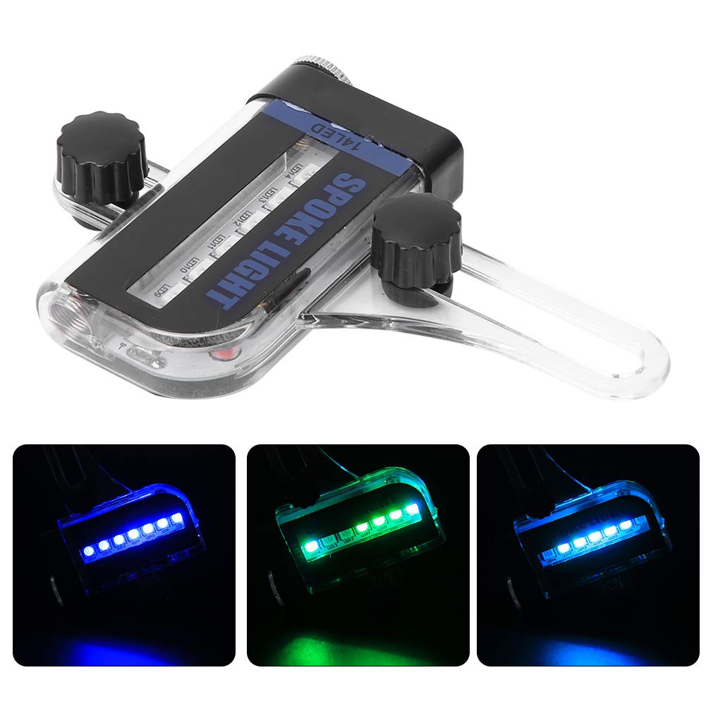 Keenso Mountain Spoke Lights - 14LED RGB Rechargeable Bicycle Wheel Lights, Dual Side Waterproof Cycling Accessories for Night Riding, Commuting & Outdoor Adventures