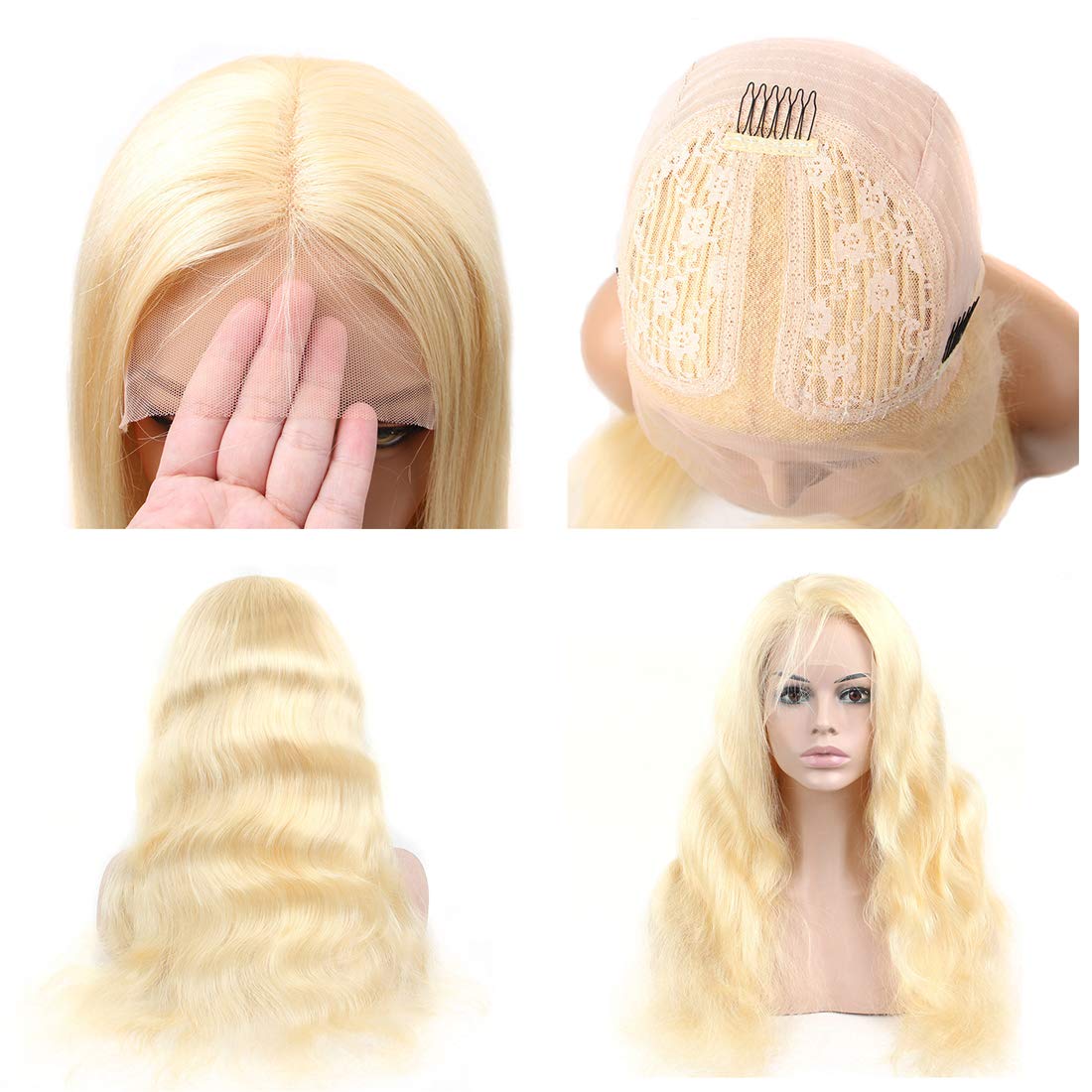 20 Inch 613 Blonde Lace Front Human Hair Wig - 13x4x1 T-Part Body Wave Colored Wig for Women | Perfect for Cosplay, Daily Wear & Special Occasions