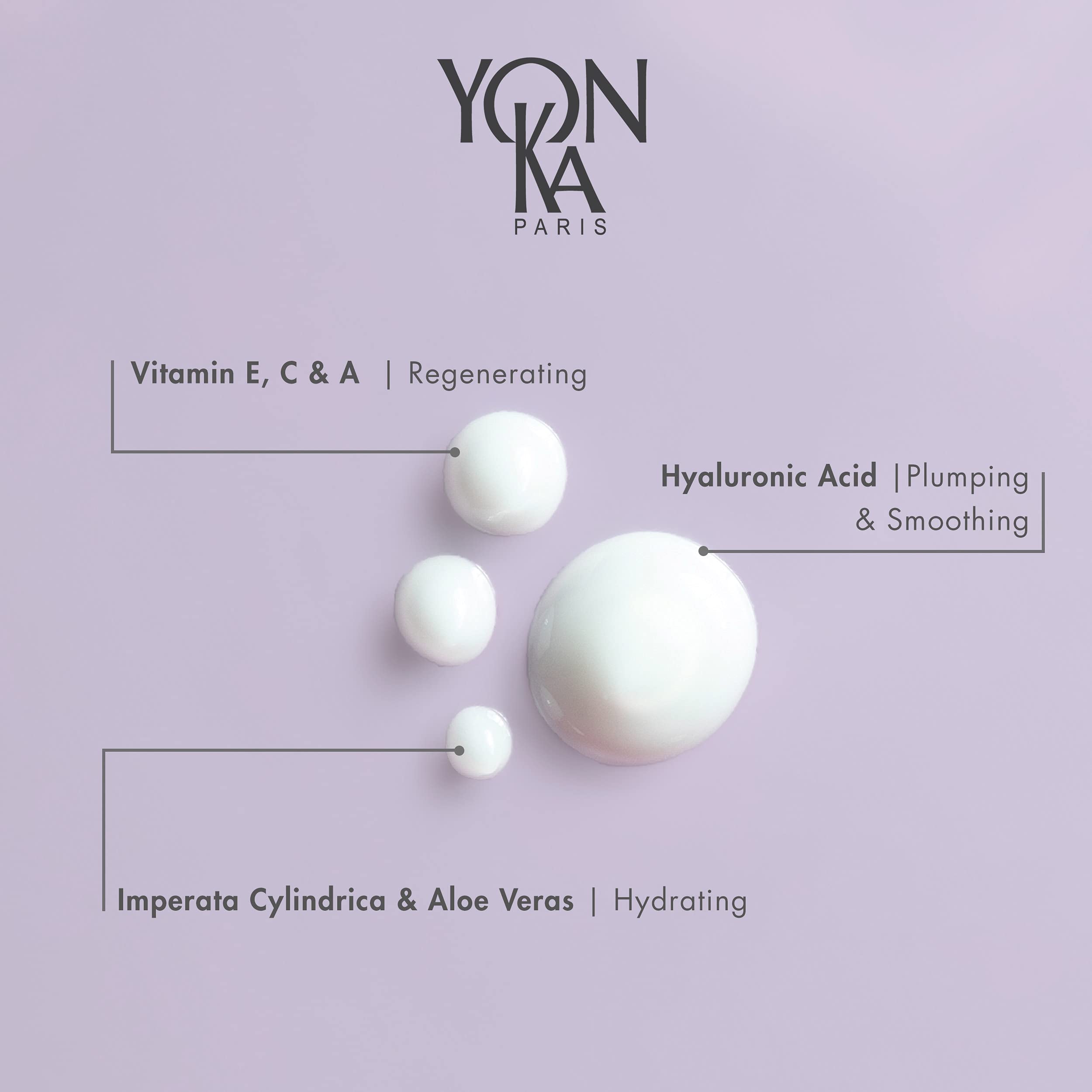 Yon-Ka Hydra No.1 Cream & Serum Set - Anti-Aging Face Moisturizer with Hyaluronic Acid & Aloe Vera - Intense Hydration for Dry & Mature Skin - Paraben-Free Skincare (50ml Cream + 30ml Serum) | Perfect for Nighttime Routine & Daily Hydration Boost