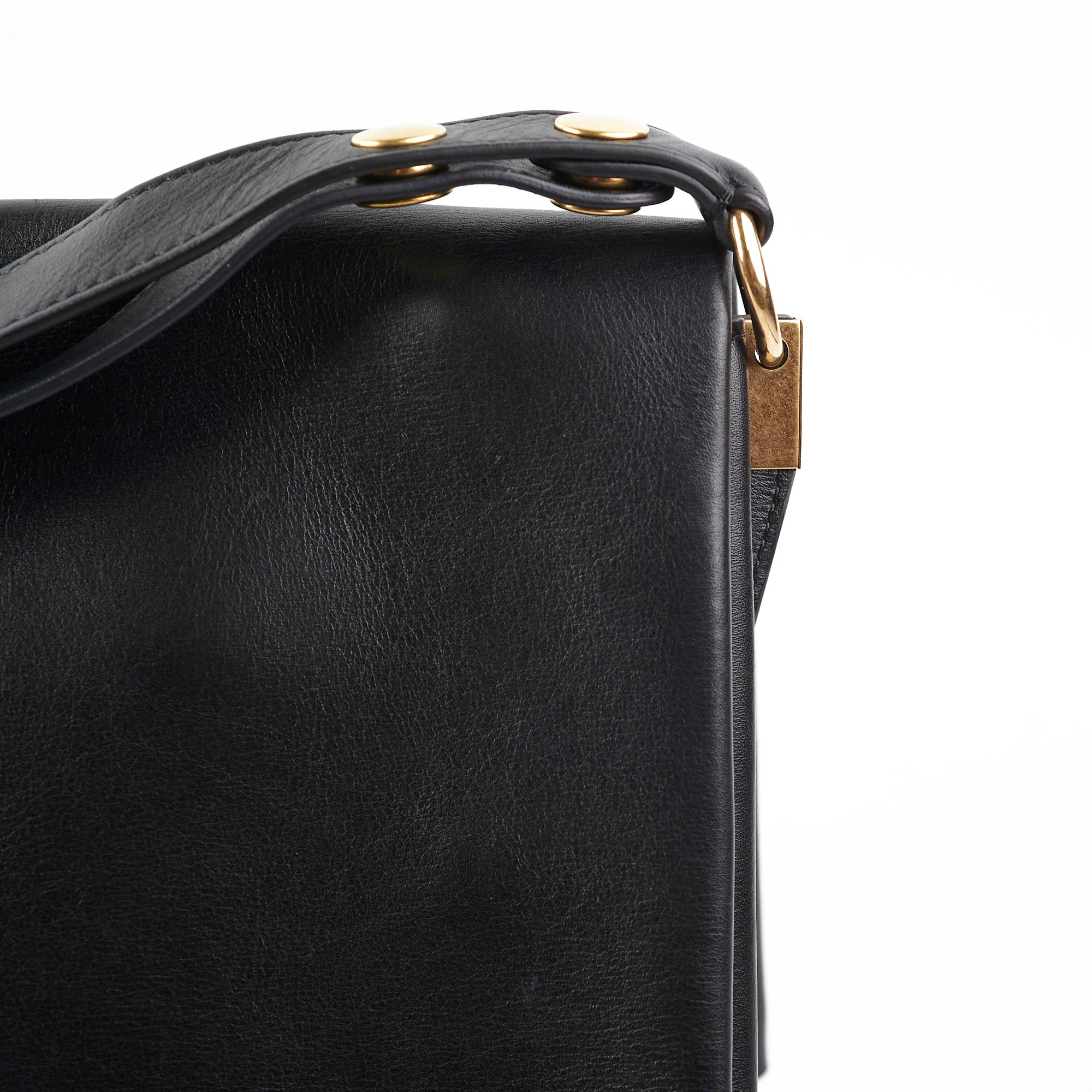 Celine Blade Leather Shoulder Bag for Women - Genuine Leather Crossbody Purse with Adjustable Strap, Black Handbag for Work, Travel & Evening Out
