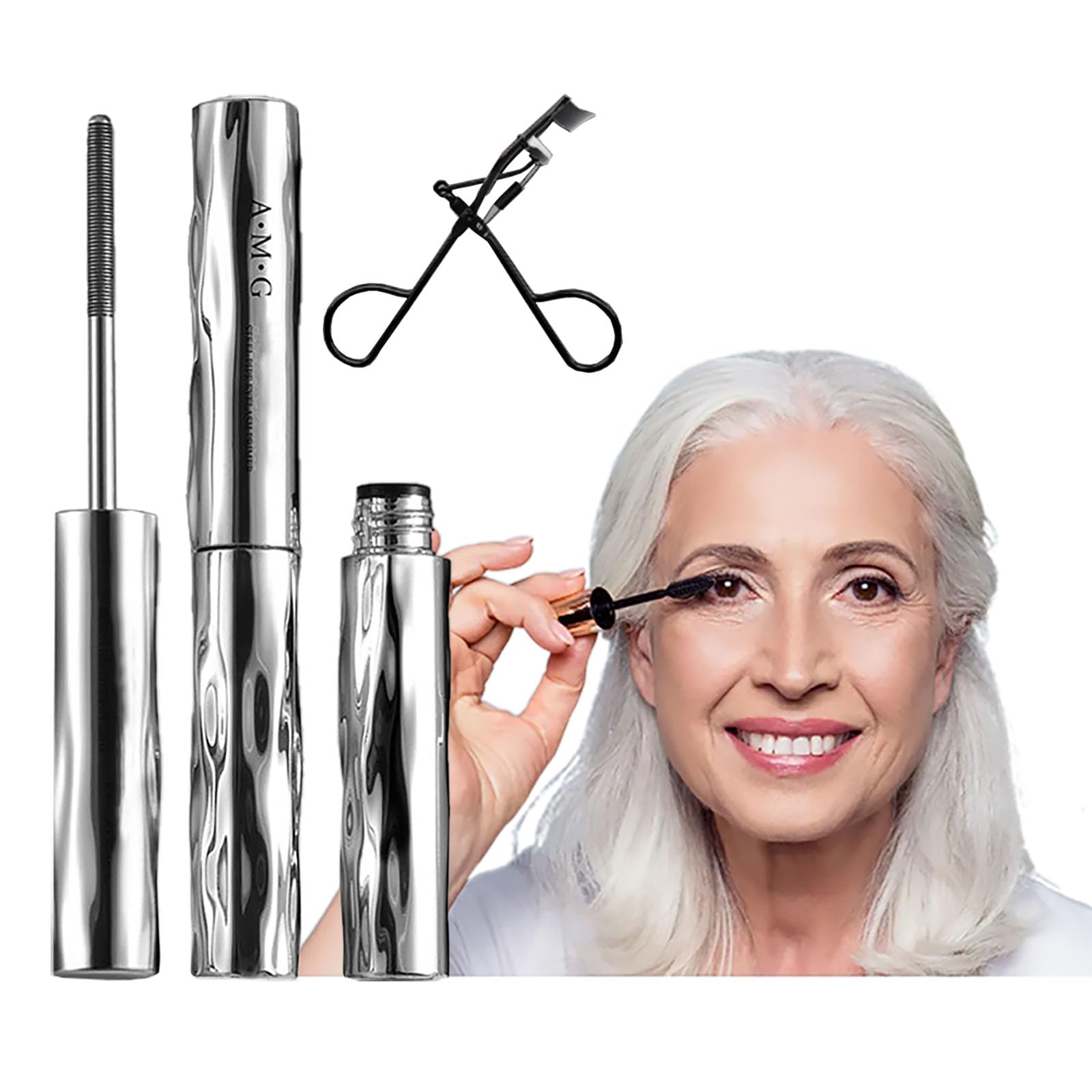 Waterproof Telescopic Mascara for Length & Volume - Black Eyelash Enhancer for Women Over 60 | Long-Lasting Smudge-Proof Formula for Daily Wear & Special Occasions