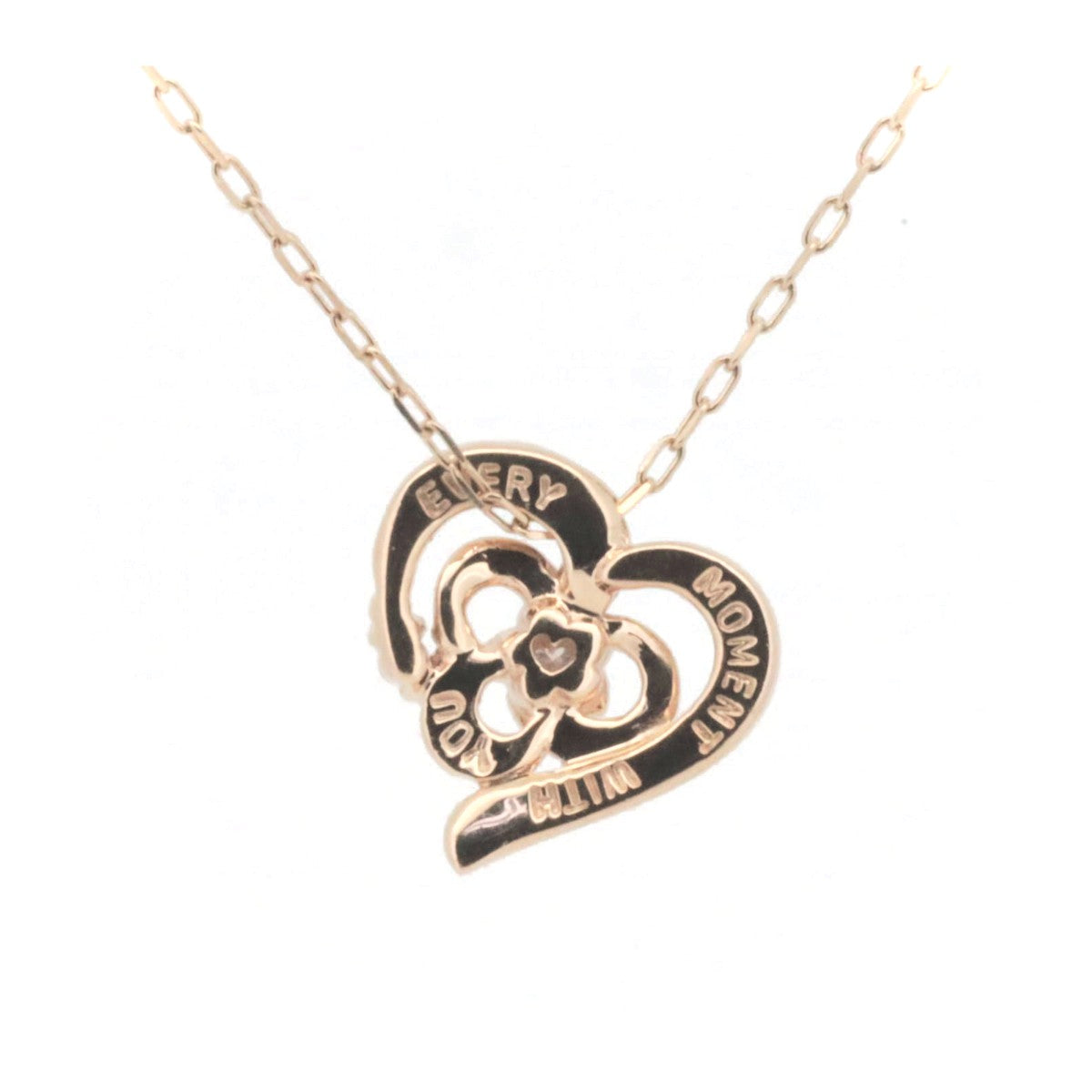 4℃ Diamond K10PG Necklace - 14K White Gold Pendant with Genuine Diamonds, Limited Edition Jewelry Gift for Women, Perfect for Anniversaries & Special Occasions