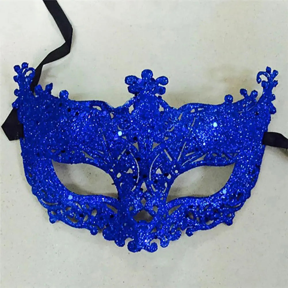 Sparkling Anime Cosplay Mask - Glitter Masquerade Face Cover for Halloween, Cosplay, and Themed Parties - Perfect for Costumes and Festive Events