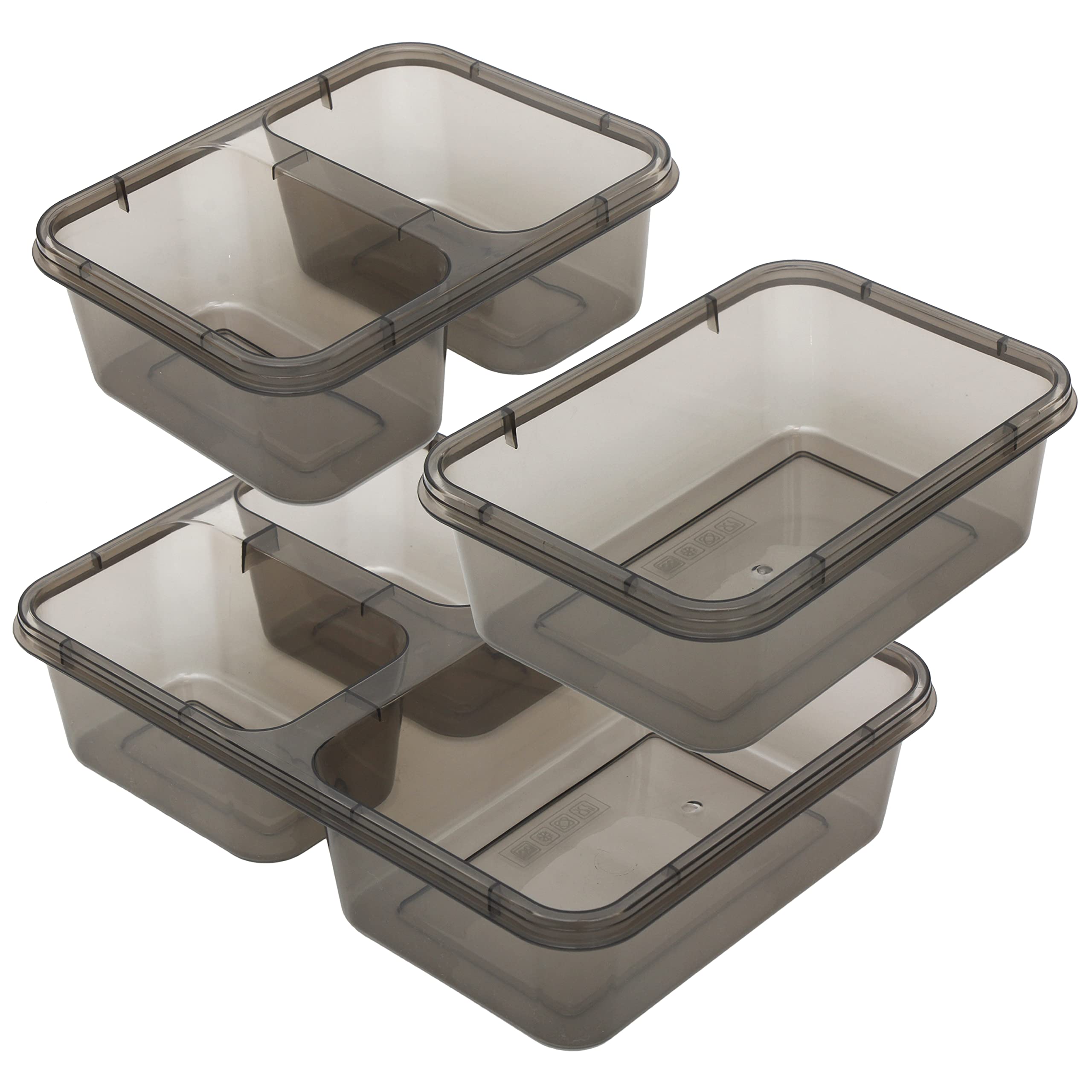 Youngever 9-Piece Bento Lunch Box Set - Reusable Plastic Food Storage Containers for Meal Prep (3 Sizes) - Perfect for Office, School & Picnic Lunch Storage