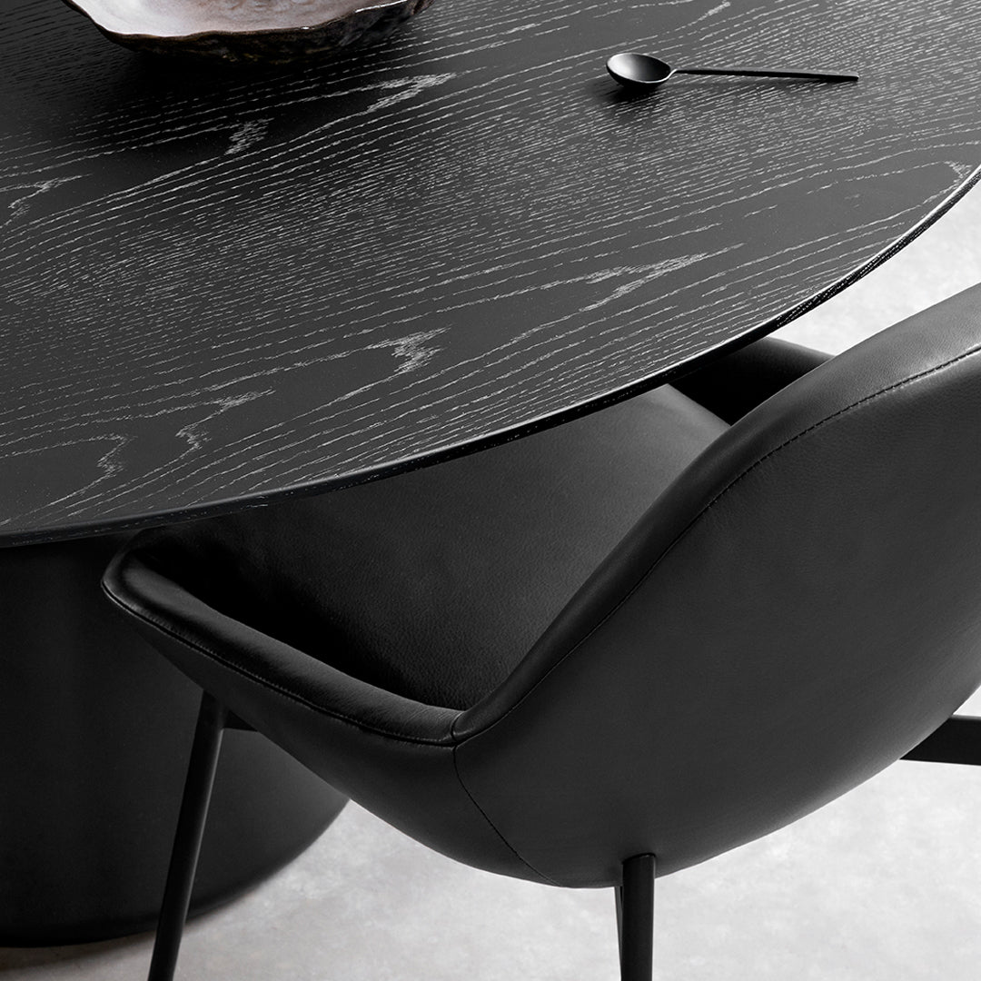 Modern Round Coin Dining Table - Elegant Metal Base & Tempered Glass Top for Kitchen, Dining Room, or Breakfast Nook - Perfect for Small Spaces & Contemporary Home Decor