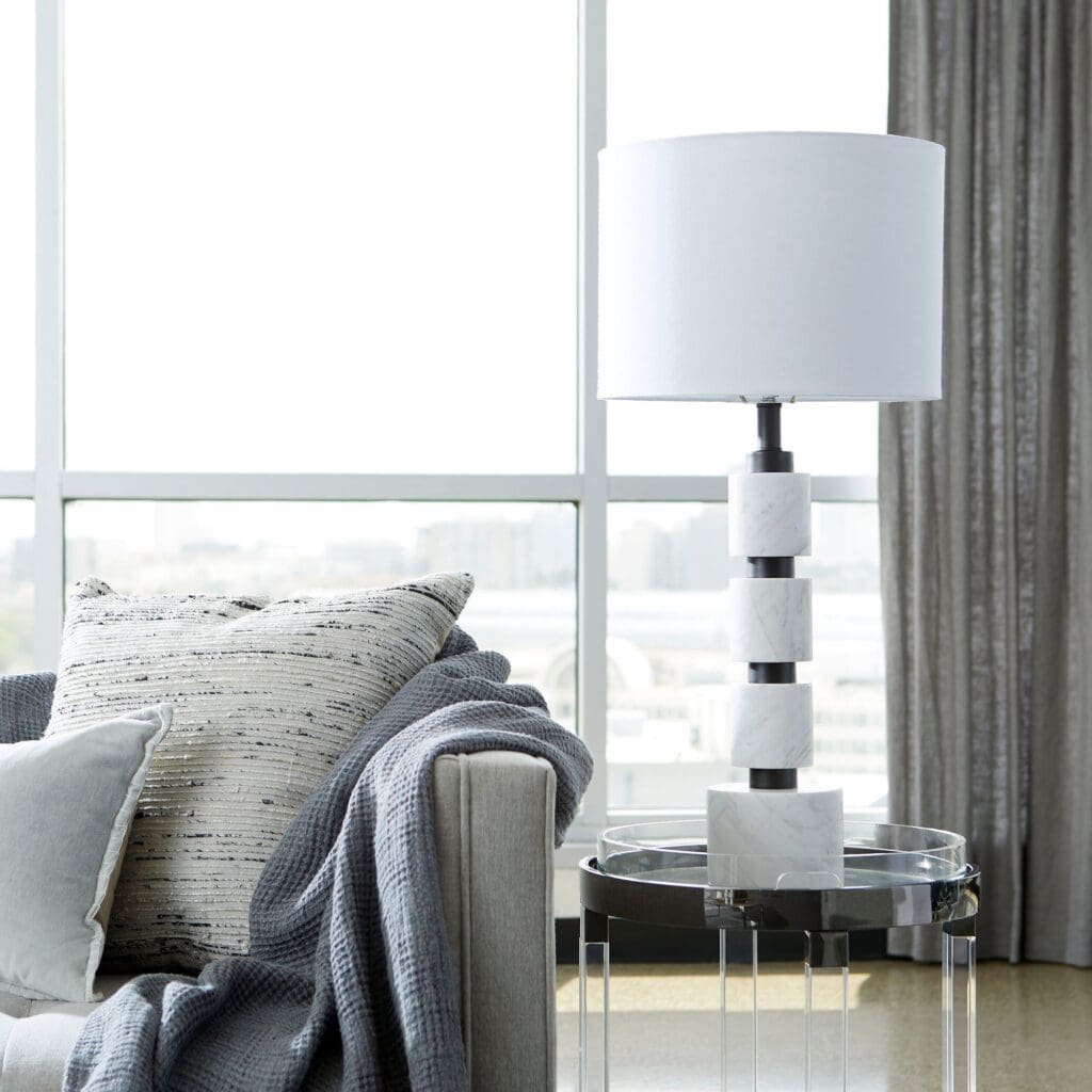 Cyan Design 10355 Hydra Table Lamp in Gunmetal - Modern Desk Lamp for Living Room, Bedroom, or Office Decor