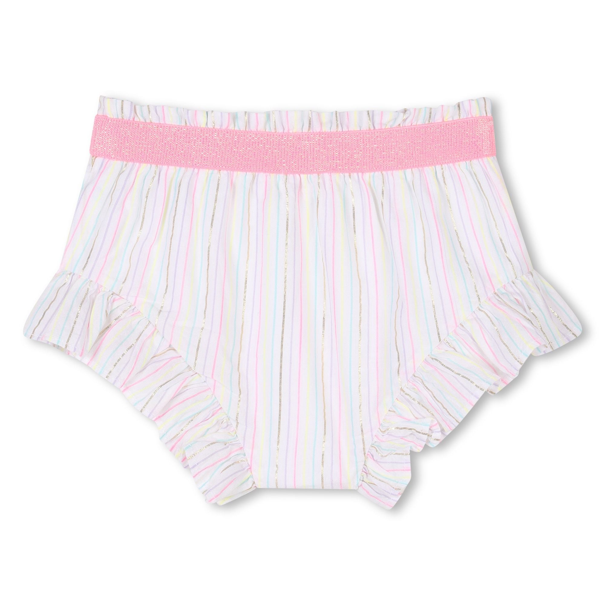 Billieblush Women's White Pale Pink T-Shirt and Shorts Set - Casual Summer Outfit for Beach, Travel & Lounge Wear