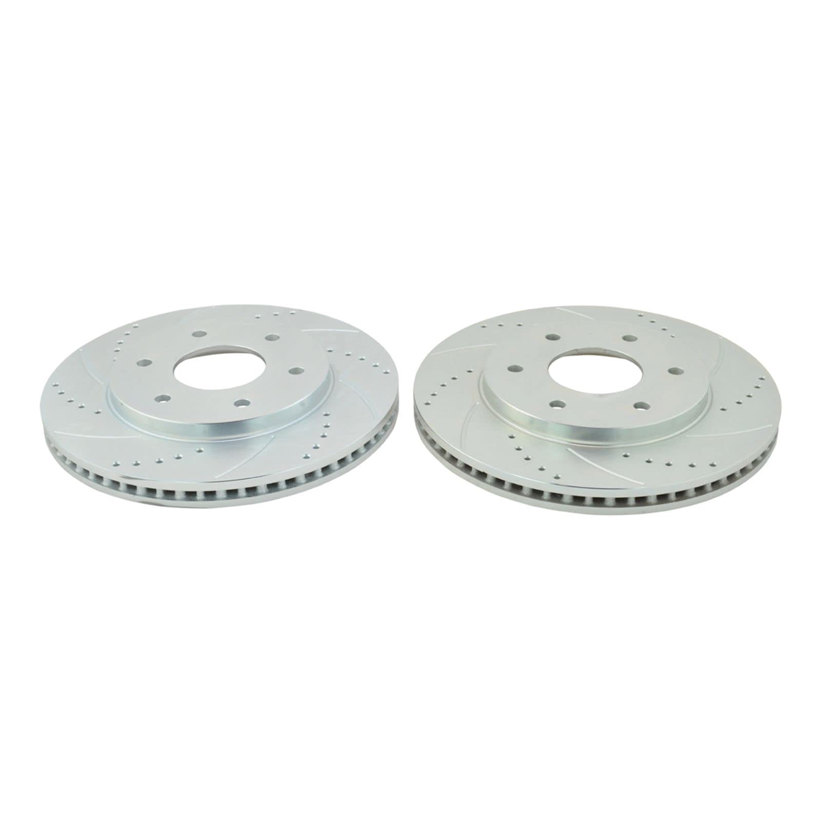 High-Performance Drilled & Slotted Brake Rotor Kit with Ceramic Pads & Wheel Bearings - Perfect for Racing, Towing & Off-Road Vehicles