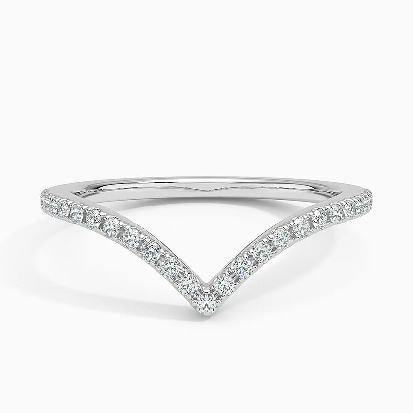 0.18CTW Elongated Luxe Flair Wedding Band Ring - Elegant Diamond Bridal Ring for Women - Perfect for Engagement, Anniversary & Special Occasions