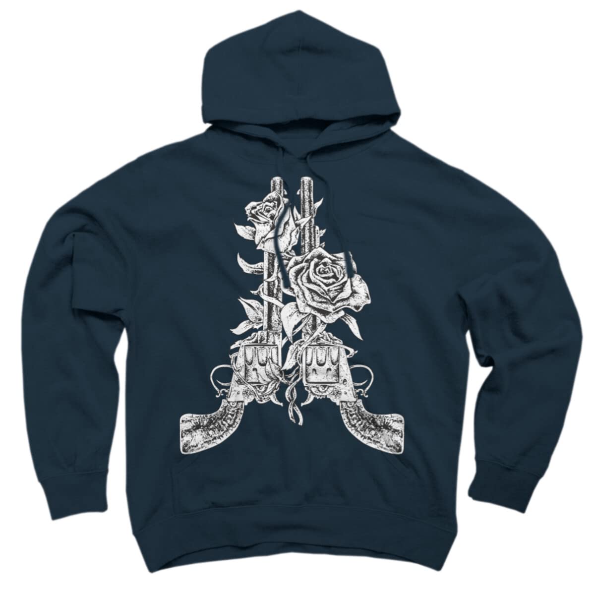 Design By Humans Unisex Retired Guns Pullover Hoodie by Matthew Britton | Soft Cotton Streetwear for Men & Women | Perfect for Casual Outfits, Gym Wear & Urban Fashion