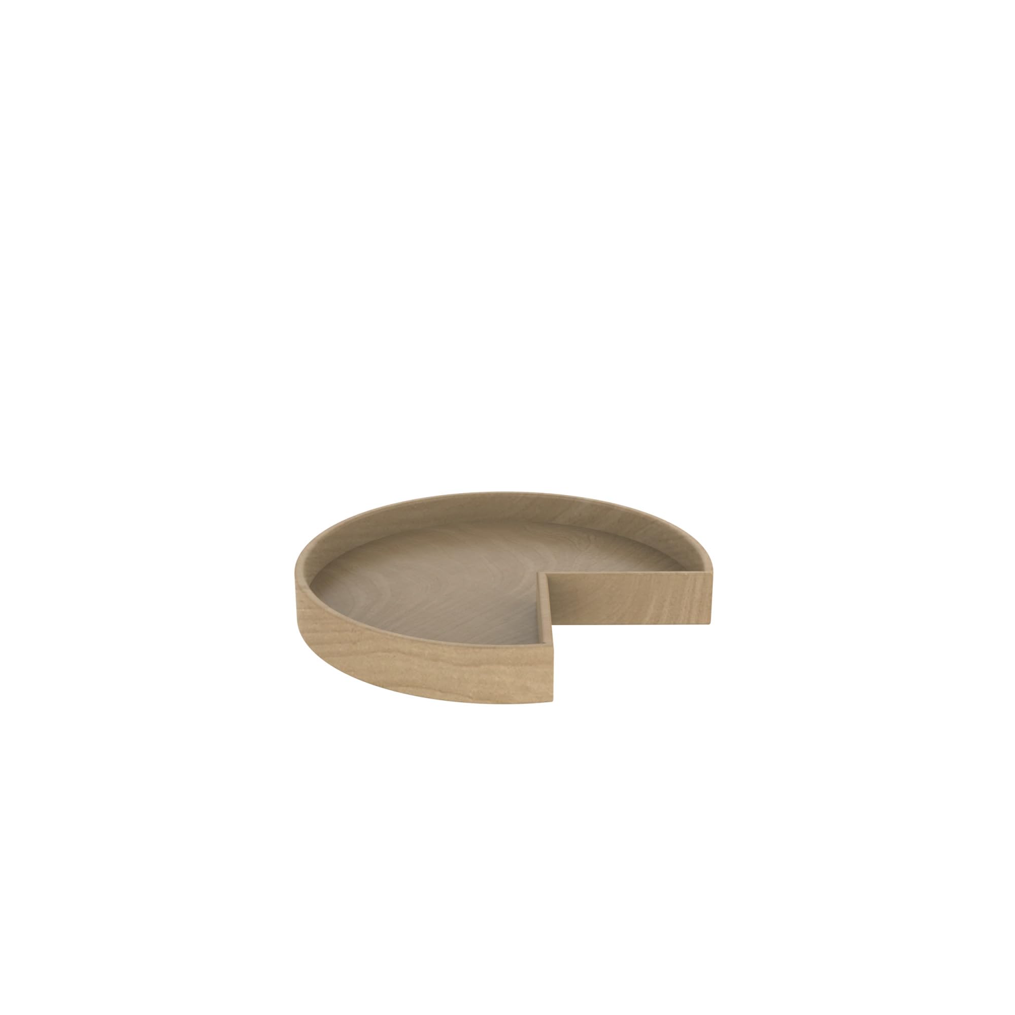 LAZY DAISY Natural Wood Kidney-Shaped Lazy Susan Turntable Shelf - Corner Wall Cabinet Organizer for Spices, Cosmetics & Kitchen Storage - Perfect for Small Spaces & Clutter-Free Organization
