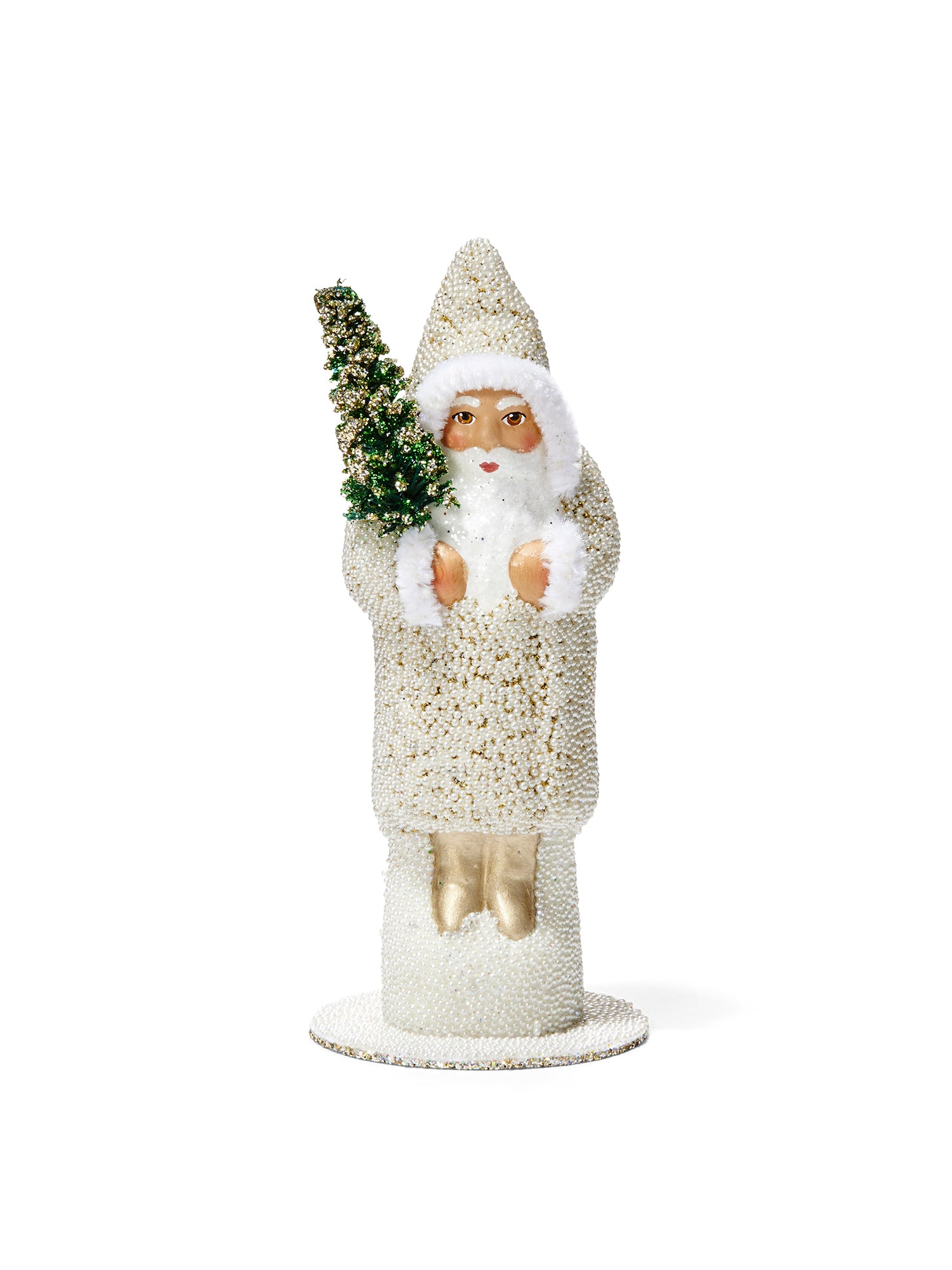 6-Piece Beaded Santa Ornament Set - Christmas Tree Decorations for Holiday Home & Party Decor - Perfect for Xmas Gifts & Festive Celebrations