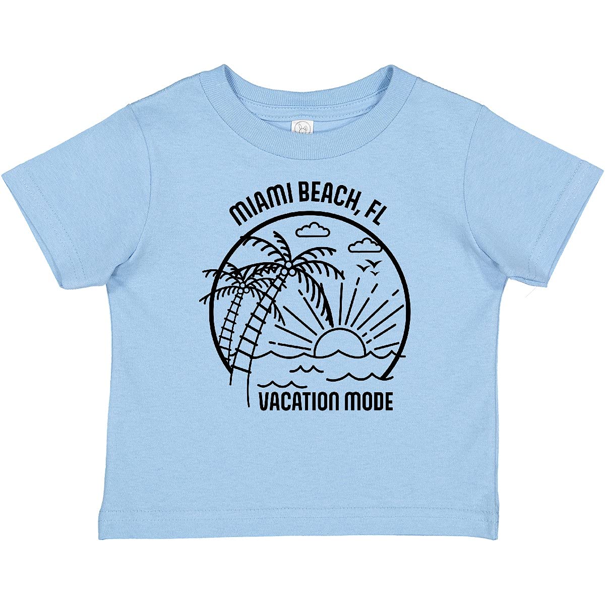 Inktastic Summer Vacation Mode Miami Beach Florida Baby T-Shirt - Cute Florida Souvenir Gift for Infants & Toddlers - Perfect for Beach Trips, Family Vacations & Photo Shoots