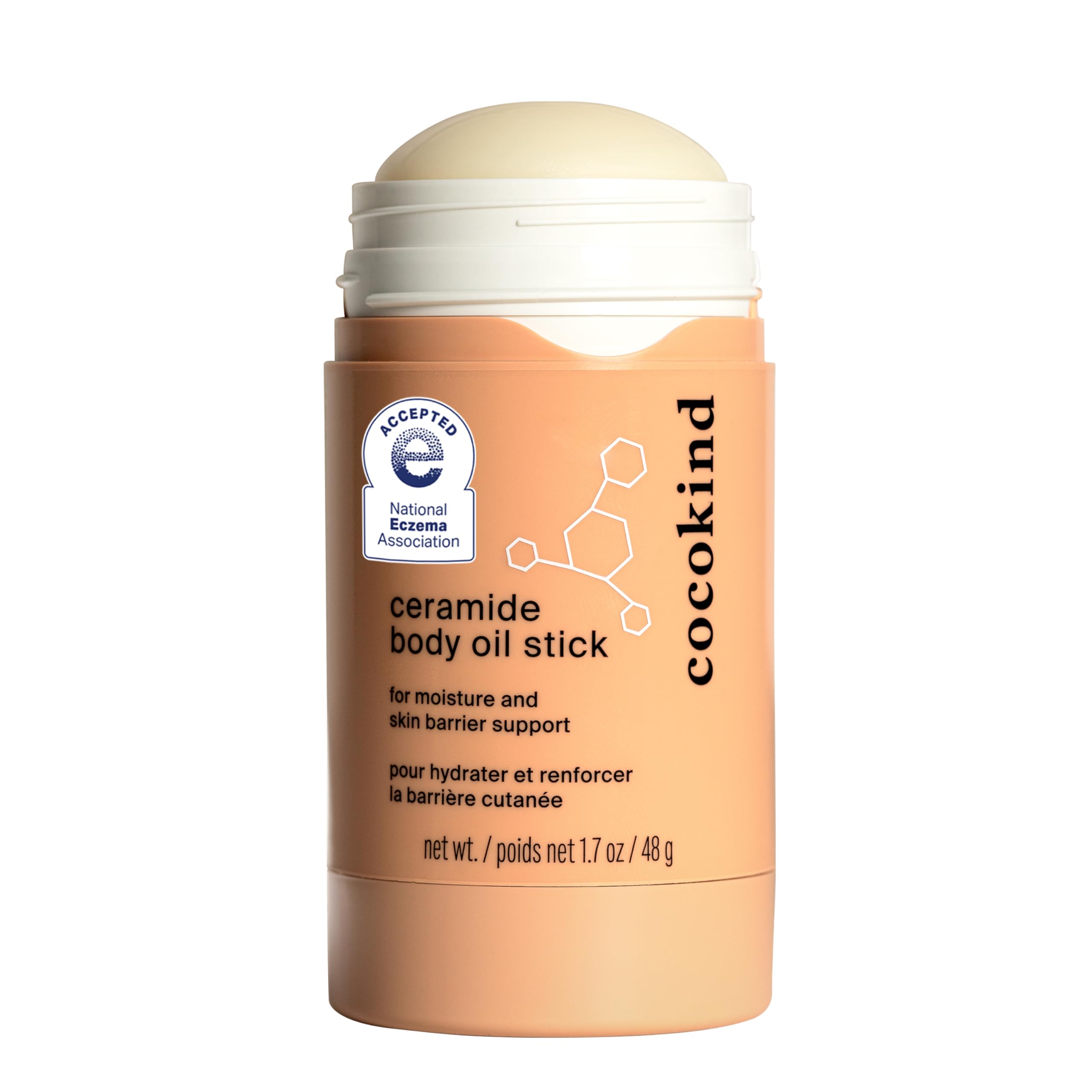 Cocokind Ceramide Body Oil Stick - Fragrance-Free, Vegan & Cruelty-Free Moisturizer for All Skin Types Including Sensitive Skin - Mess-Free Hydration for Dry Skin Care, Post-Shower & On-The-Go Use - 1.7 oz