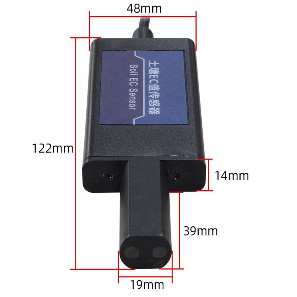 Taidacent RS485 Soil EC Sensor Probe - 4-20mA/0-5V/10V Analog Output for Agricultural Greenhouse Monitoring | Electrical Conductivity Meter for Hydroponics, Smart Farming & Precision Agriculture