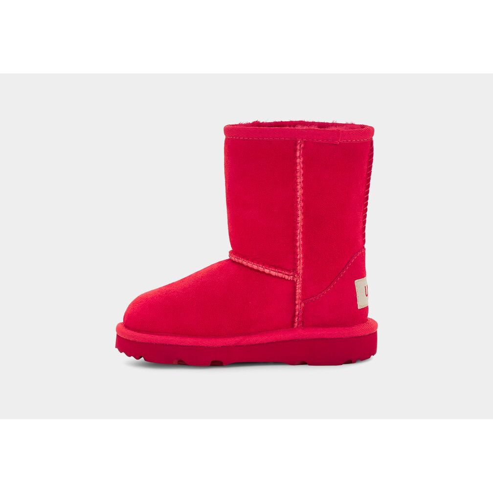 UGG Toddler's Classic II Boots in Samba Red - Warm Winter Snow Boots for Kids | Perfect for Outdoor Play & Cold Weather