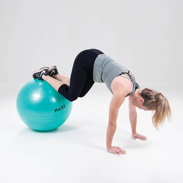 HART Swiss Exercise Ball - 65cm Anti-Burst Stability Ball for Yoga, Pilates, Core Workouts & Home Gym - Perfect for Fitness, Physical Therapy & Office Chair Replacement