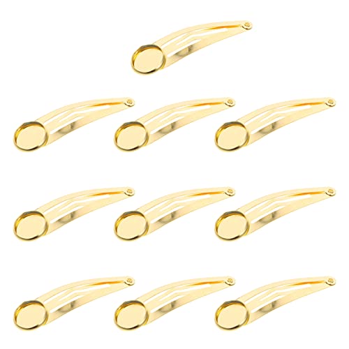 GALPADA 4-Pack DIY Snap Hair Barrettes - No Slip Bobby Pins, Iron Hair Clips for Women & Girls - Perfect for Ponytails, Braids & Updos
