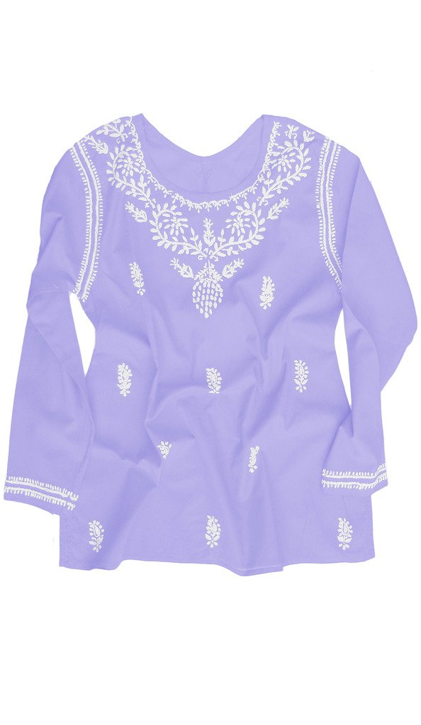 Hand Embroidered Cotton Tunic Top Kurti Blouse for Women | Elegant Ethnic Wear for Parties, Weddings & Festive Occasions