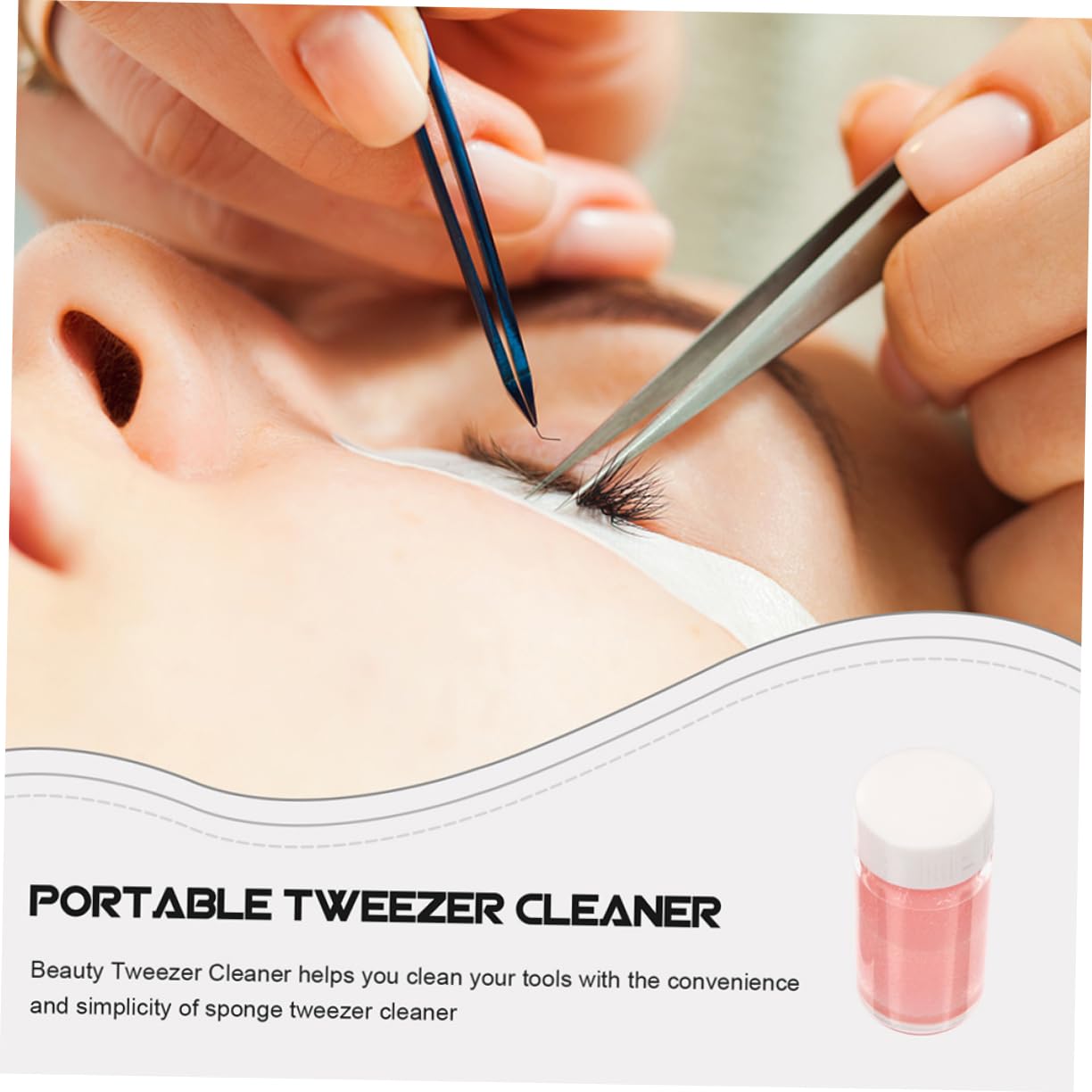 CANIGHT Professional Eyelash Extension Tweezers - Stainless Steel Lash Tweezers Cleaner for Precise Application - Easy to Carry & Smooth Finish - Perfect for Salon, Home Use & Professional Lash Artists