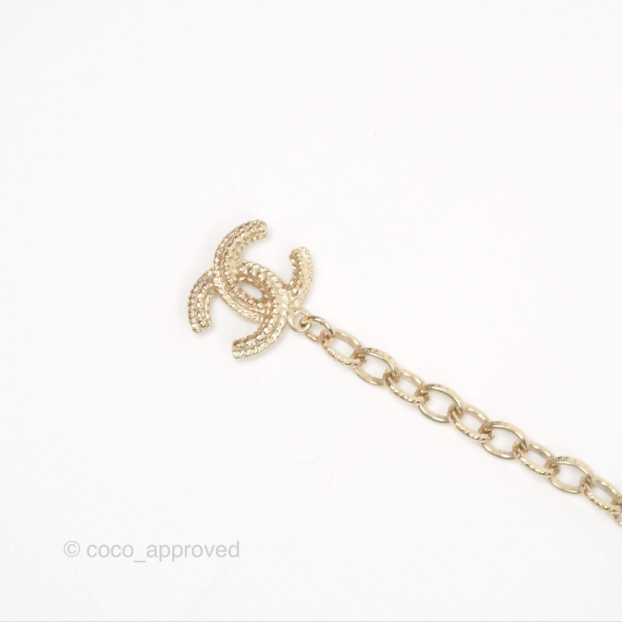 Chanel CC Pearl Gemstone Long Necklace in Gold Tone - 17A Collection | Elegant Jewelry for Women, Perfect for Parties, Weddings & Special Occasions