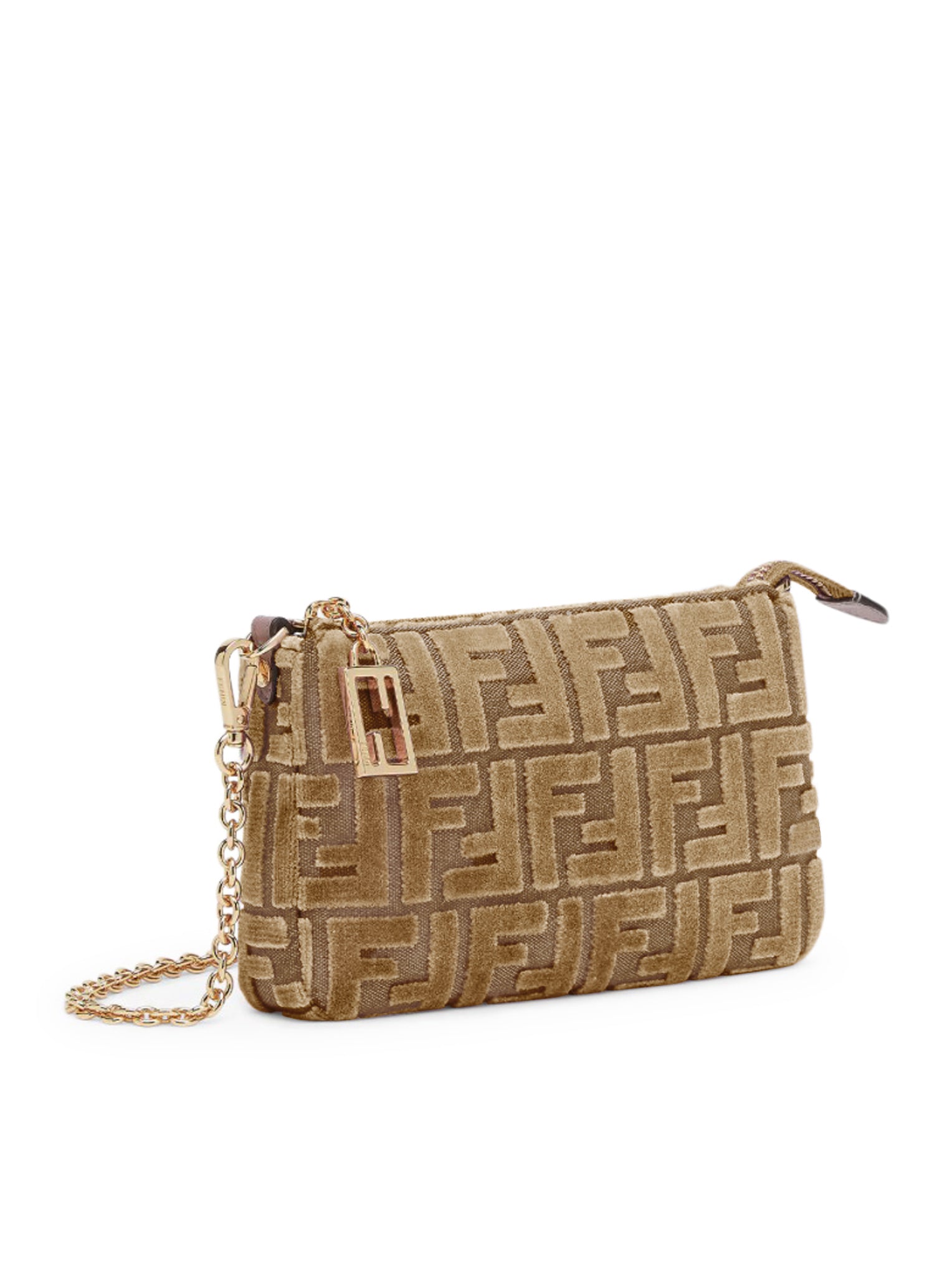 Fendi Baguette Pouch Handbag - Nude Neutral Leather Crossbody Bag for Women | Fashionable Shoulder Bag for Daily Use, Work, and Evening Events
