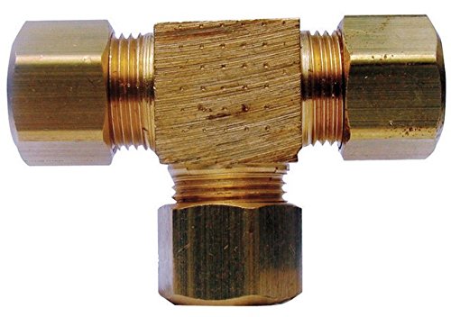 0.62 x 0.62 x 0.62 Inch Yellow Brass Fitting - 400 PSI Pressure Rating - Bulk Pack for Plumbing, HVAC, and Industrial Applications
