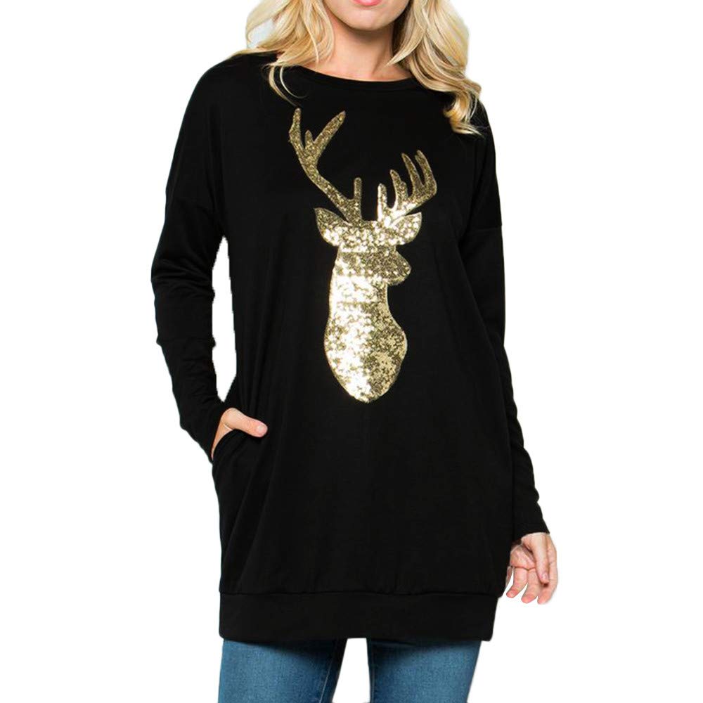 Funny Ugly Christmas Sweater with Reindeer Print - Festive Holiday Pullover for Women & Men - Perfect for Xmas Parties & Family Gatherings
