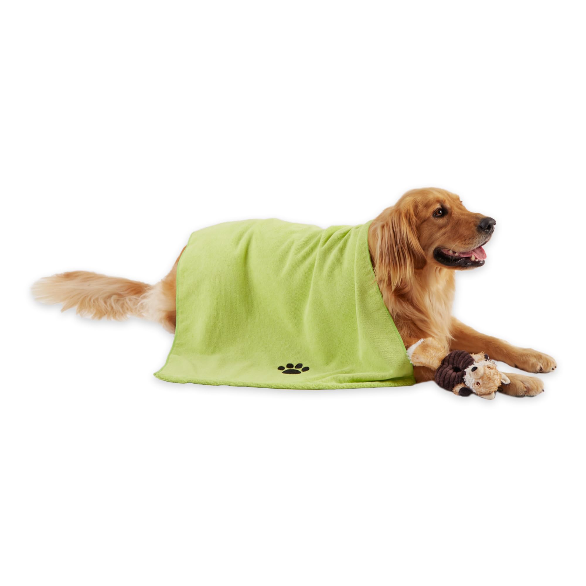 Premium Absorbent Microfiber Pet Grooming Towel - X-Large 41x23.5 Inches, Super Soft & Quick-Drying for Dogs & Cats, Lettuce Green - Perfect for Bath Time, Grooming & Post-Walk Drying