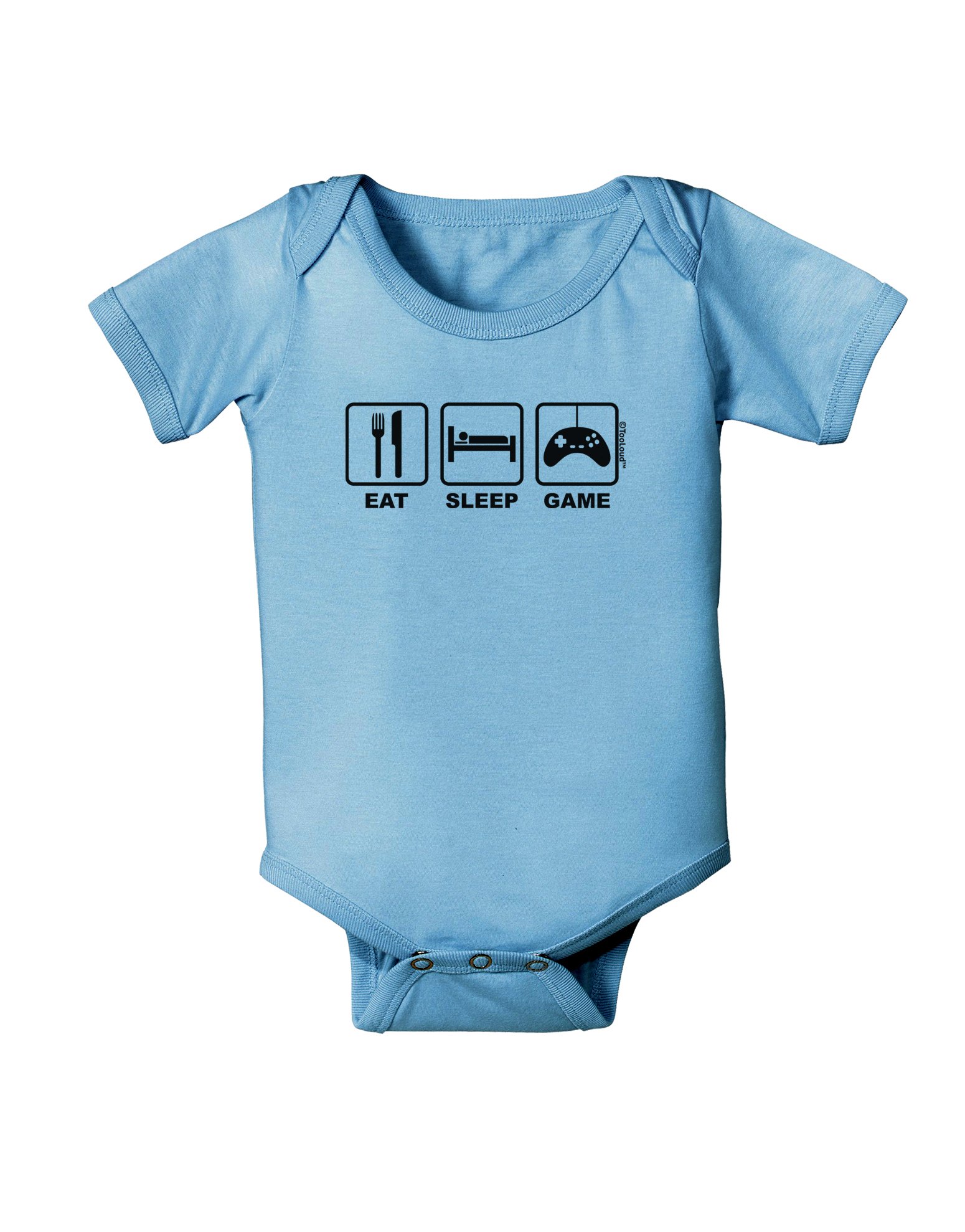 TOOLOUD Eat Sleep Game Baby Bodysuit - Cute Infant Romper for Gaming Fans & Newborns - Perfect for Playtime, Naptime & Photo Shoots
