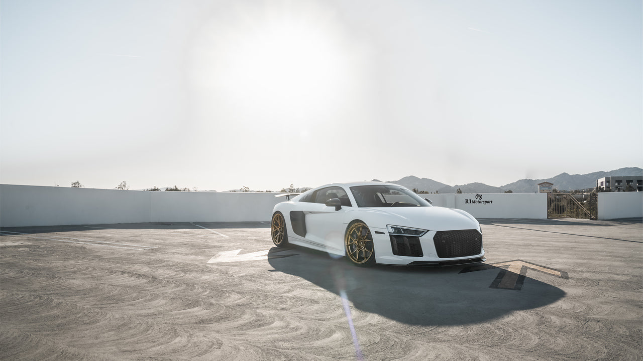 Audi R8 VRS Program 20/21 V SF 001 Polished Gold Wheels - High-Performance Alloy Rims for Luxury Sports Cars, Perfect for Racing & Street Driving